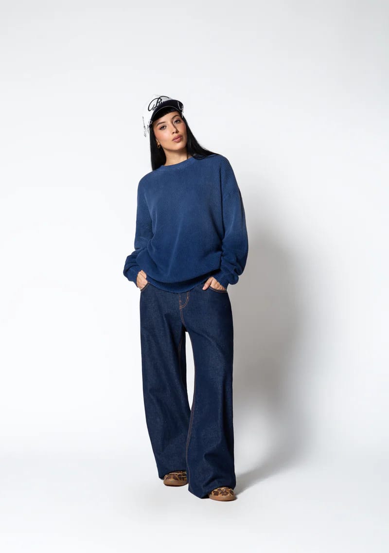 Dopamine blue knit crewneck - imagen 12