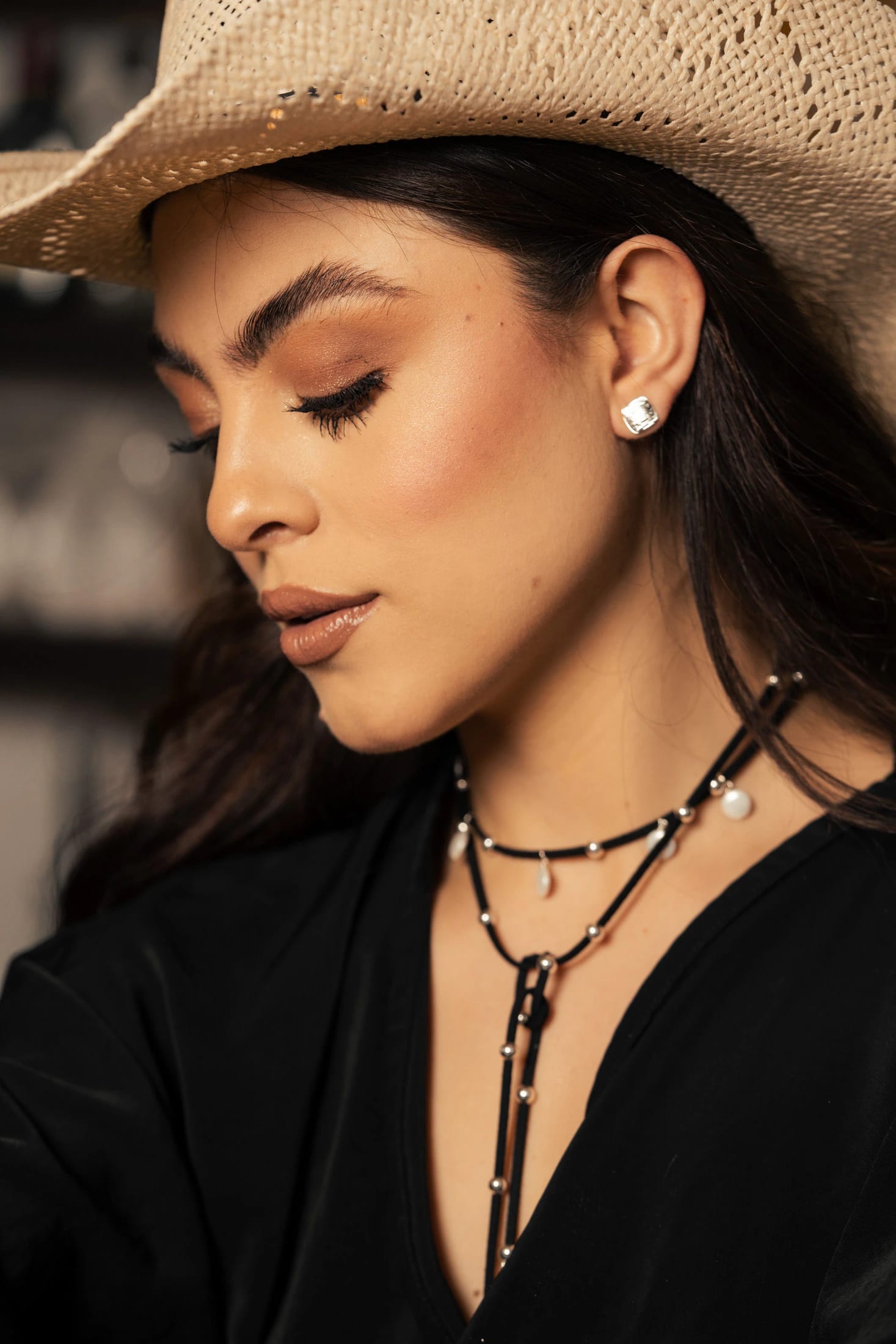 Aretes Topo Destello Firme Plateado - imagen 4