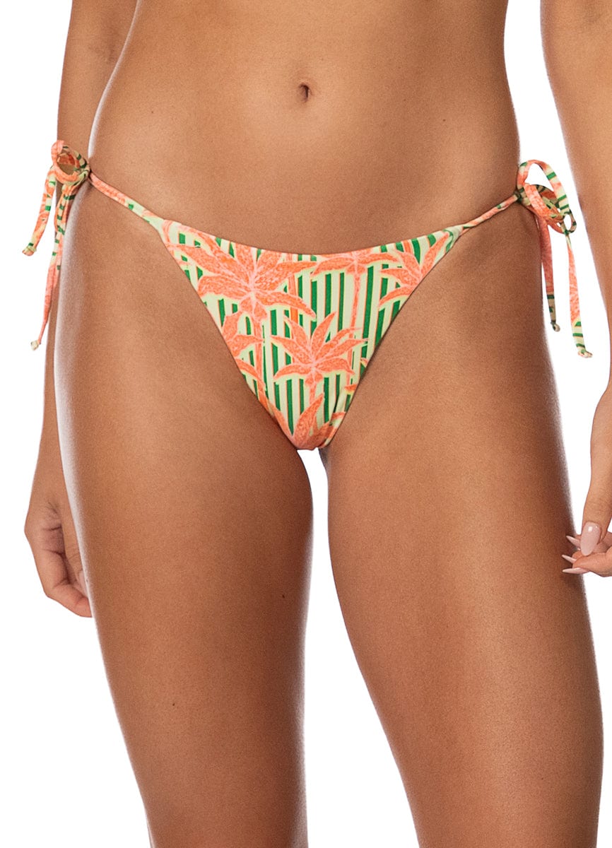 Maaji Blooming Stripes Sunning Low Rise Tie Side Bikini Bottom - imagen 2