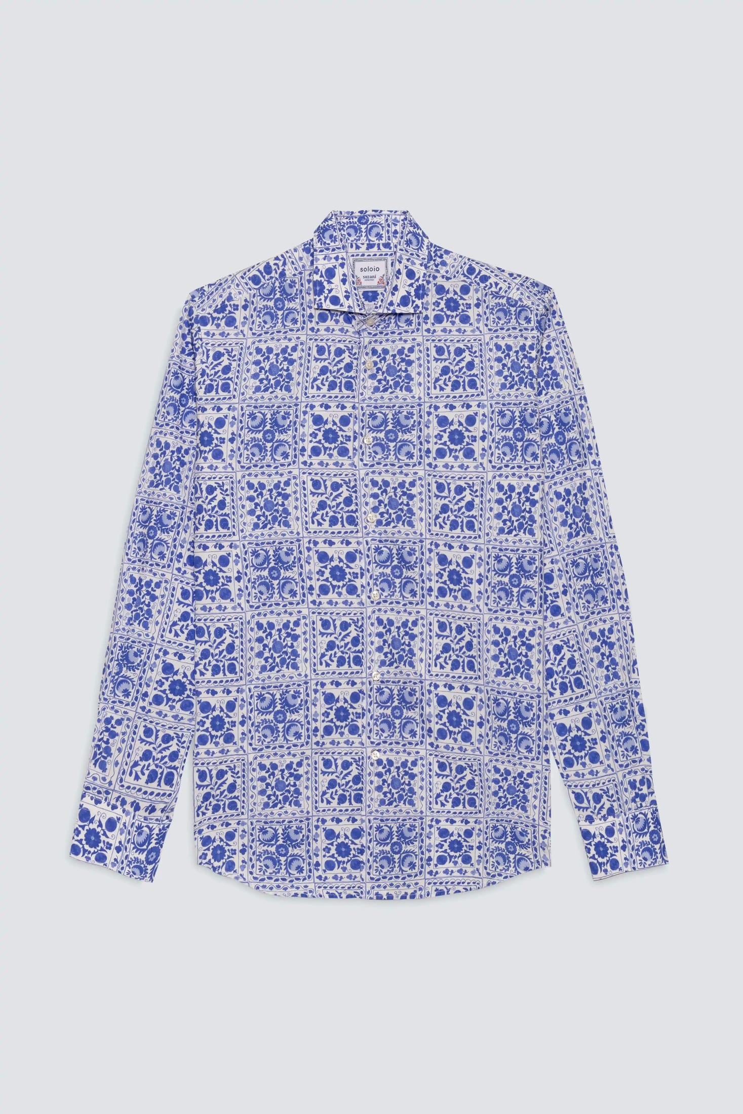 Men's cotton shirt white ferghana - imagen 1