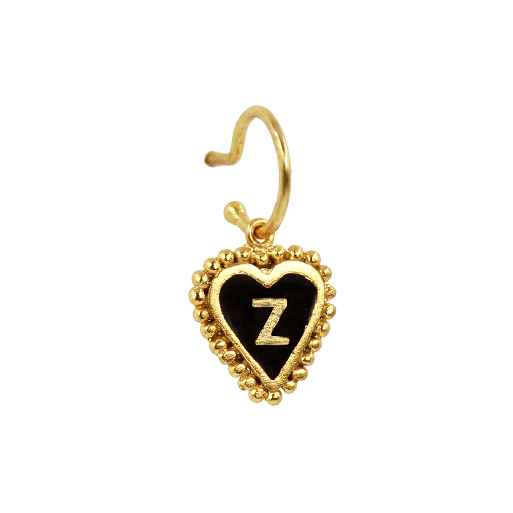 PreOrder Baby Hoops 9mm Letra Heart Plata - imagen 53