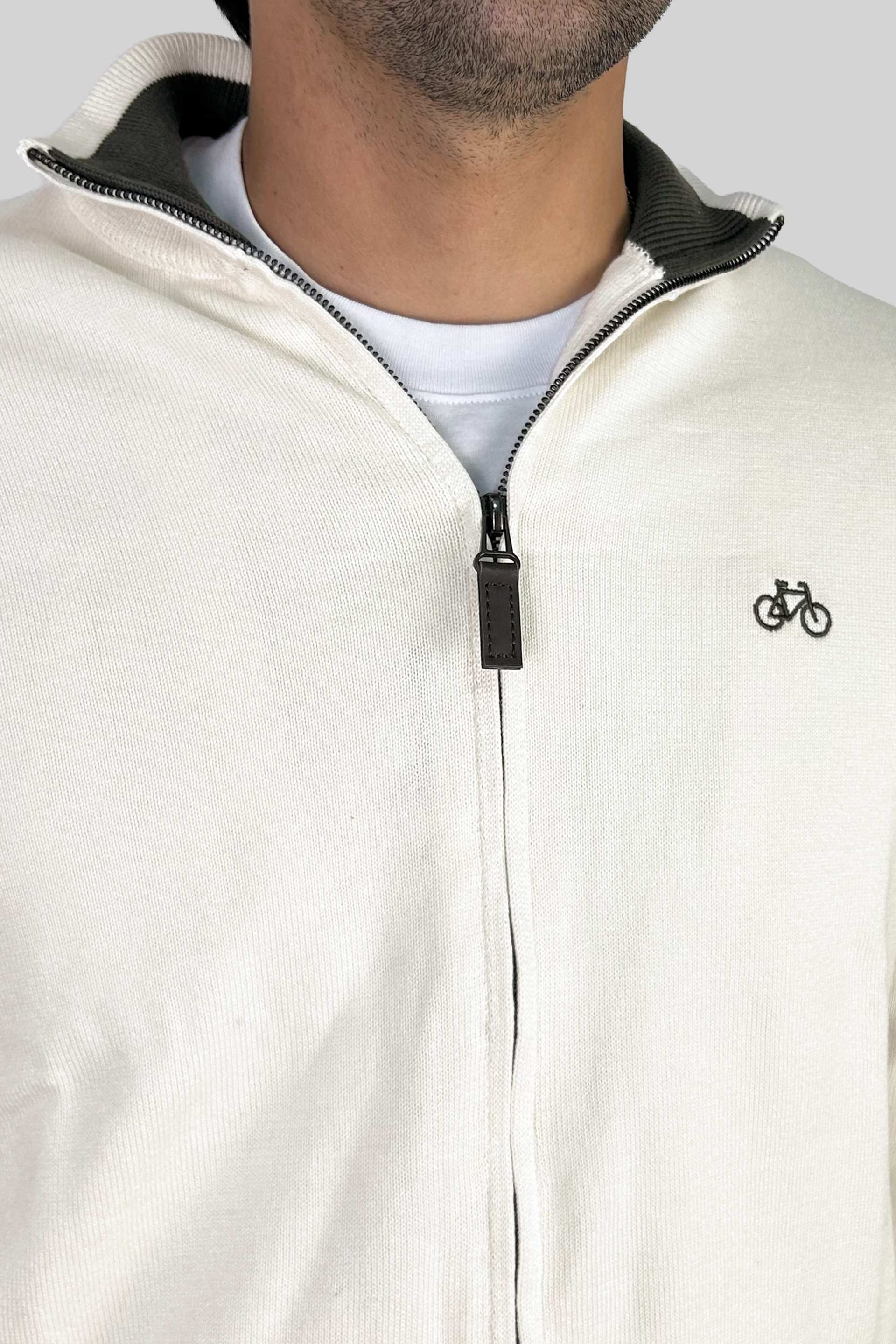 SACO FULL ZIP OFF WHITE - imagen 2
