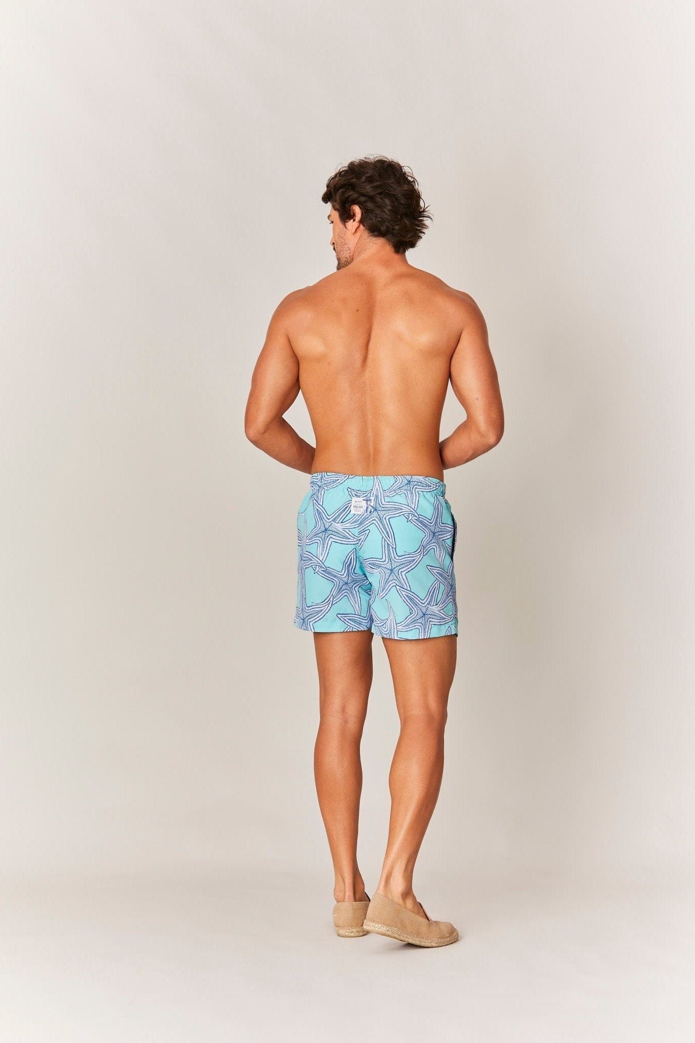 Men's star turquoise swim trunk - imagen 3