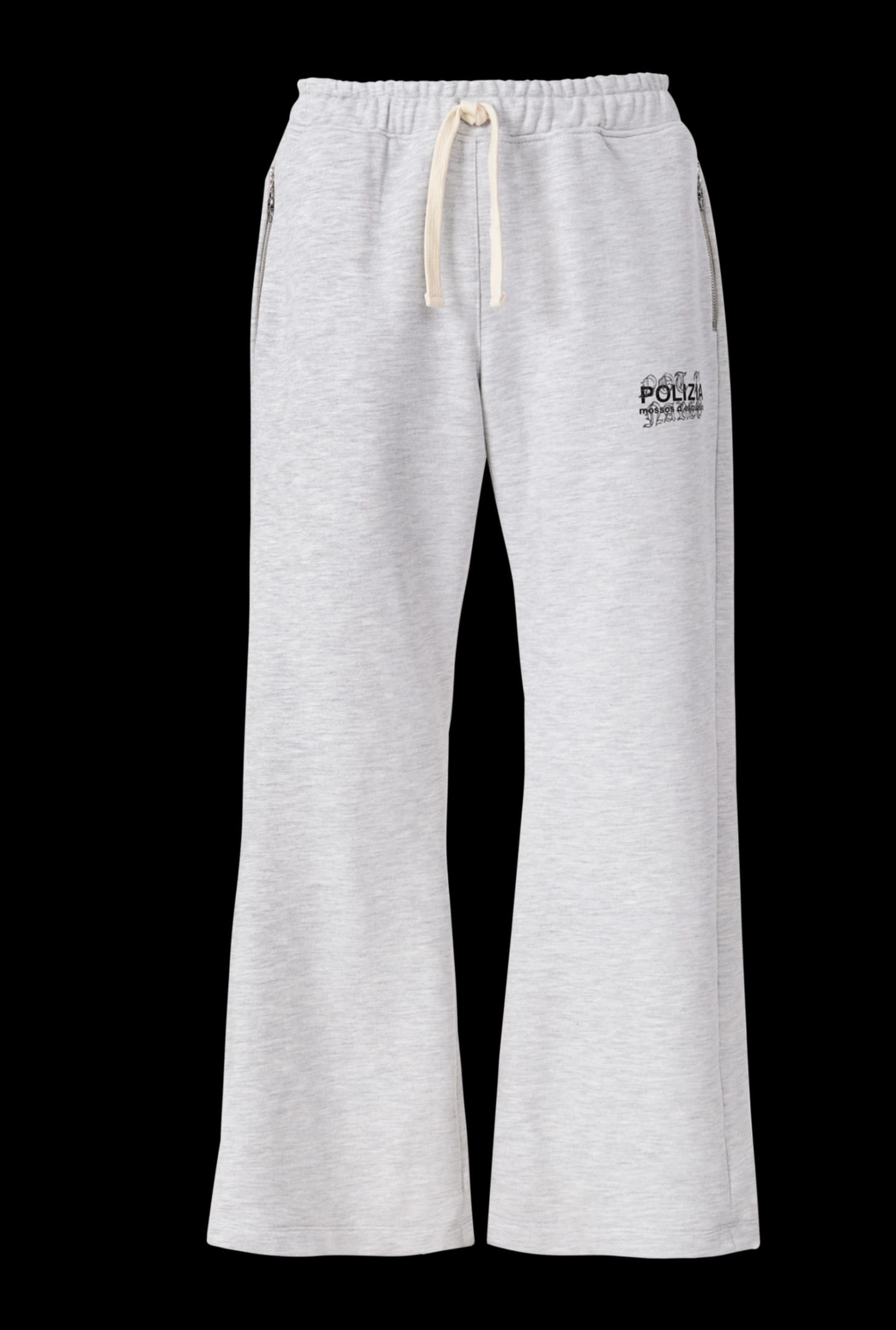 POLIZIA GRAY FLARED SWEATPANTS - imagen 1