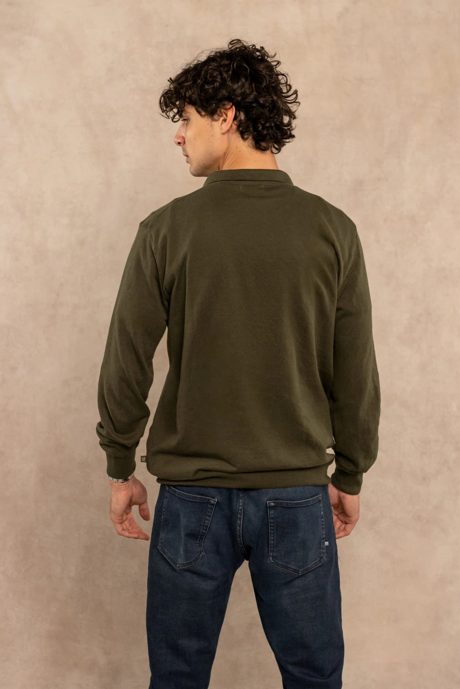 Polo Tejido Manga Larga Verde Militar - imagen 6