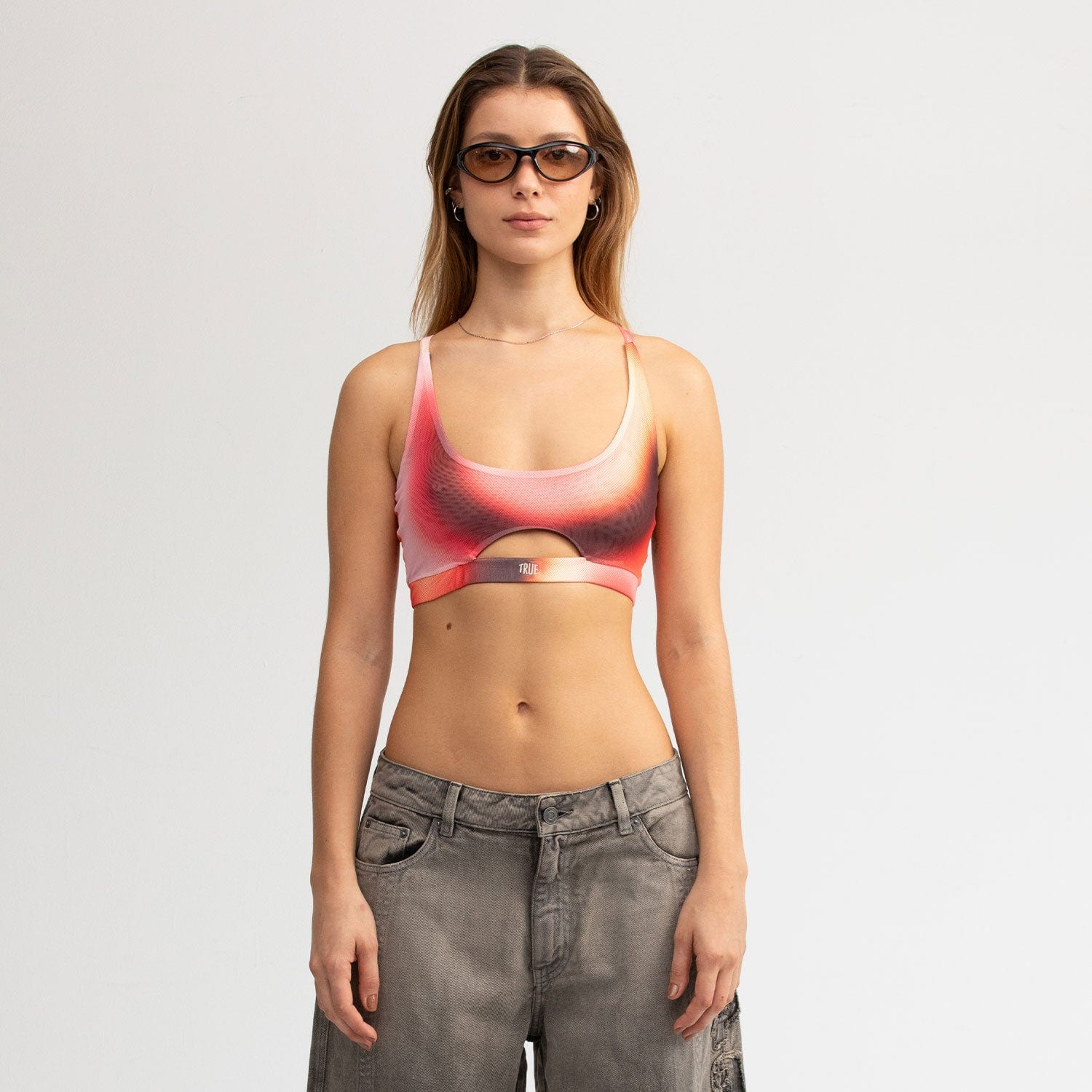 Gradient Mesh Cut-Out Top - Pink - imagen 1