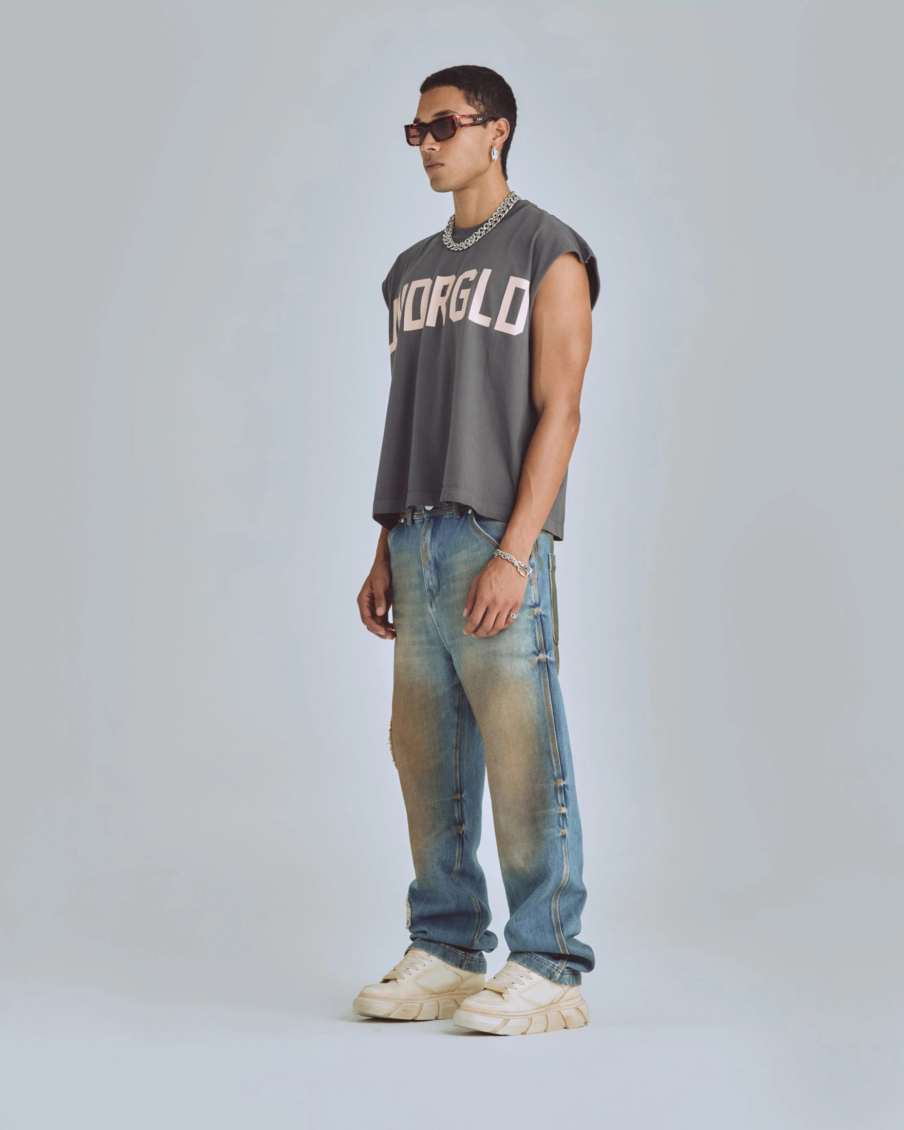 Agnus Dei UNDRGLD Sleeveless Tshirt Vintage Gray - imagen 5