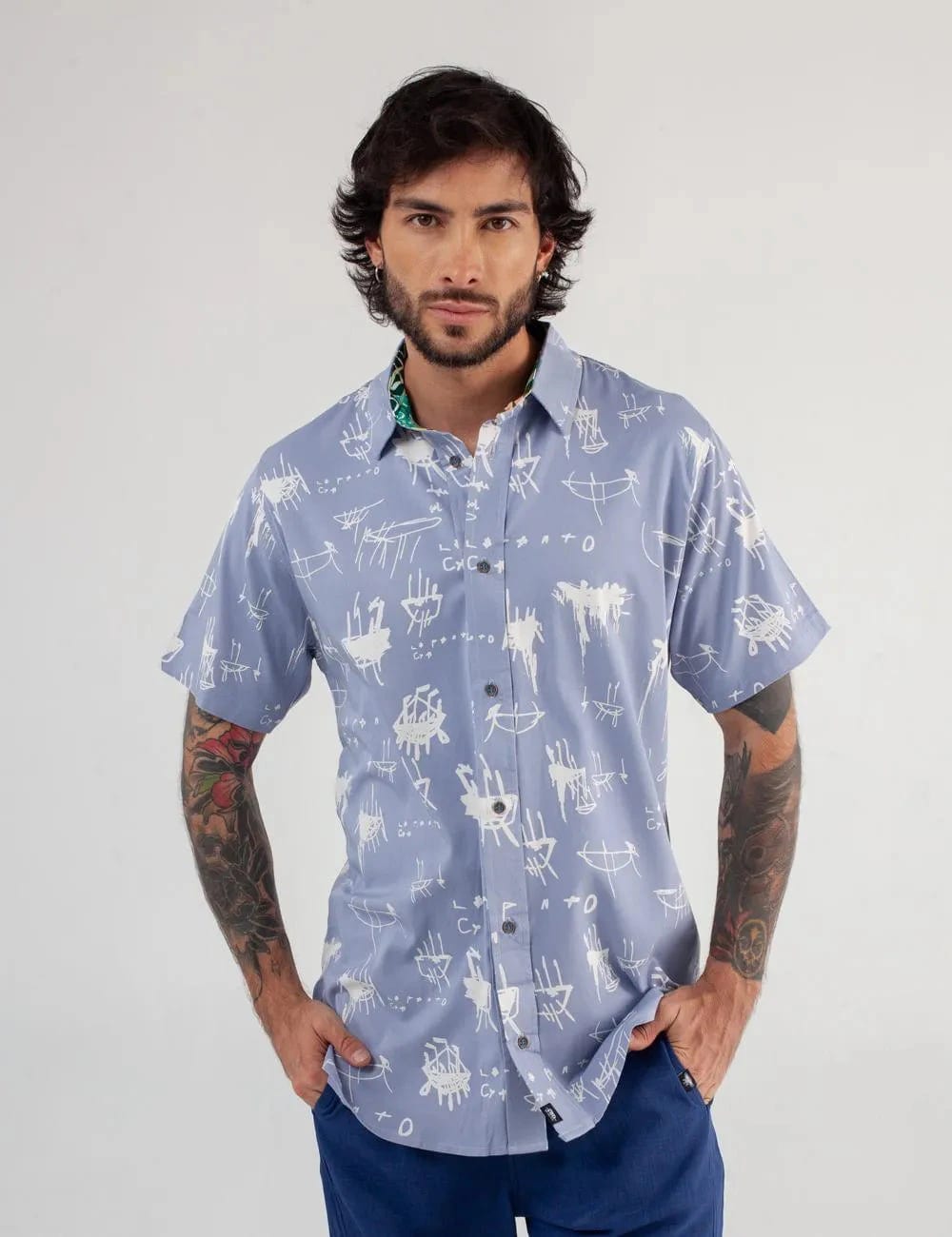 Camisa Regular Fit Le Panto Azul claro Hombre - imagen 1