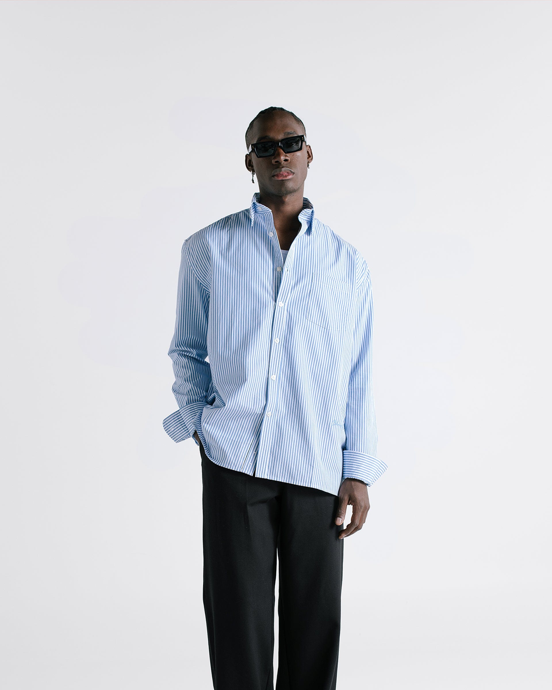 Pinstripe Shirt - Light Blue - imagen 2