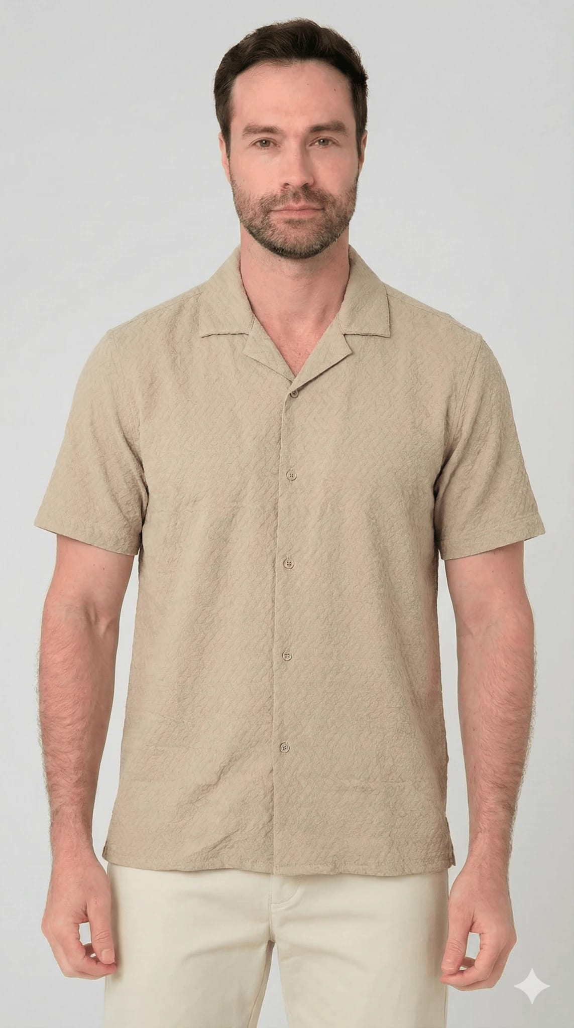 Camisa manga corta con textura para hombre Jon Sonen 027225019 - imagen 1