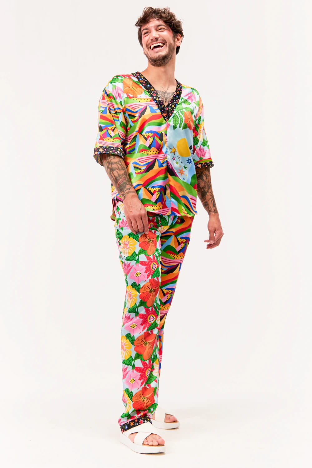 Blusa V Unisex / Estampado Altiplano - imagen 1