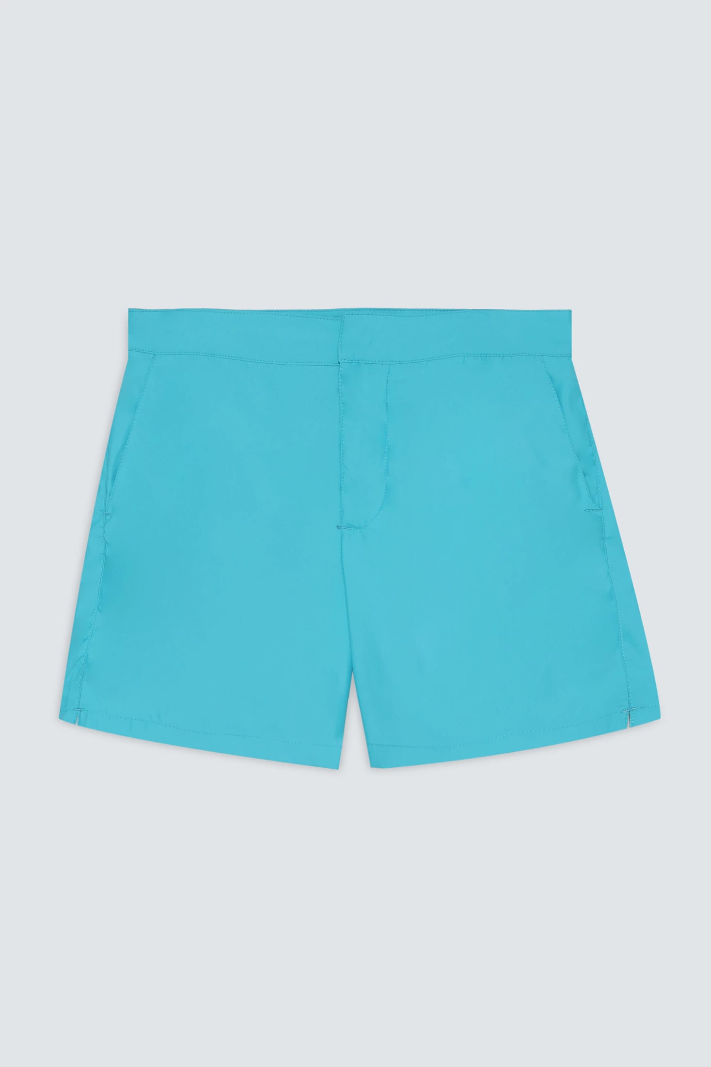Men's swim trunk turquoise plain waistband - imagen 1