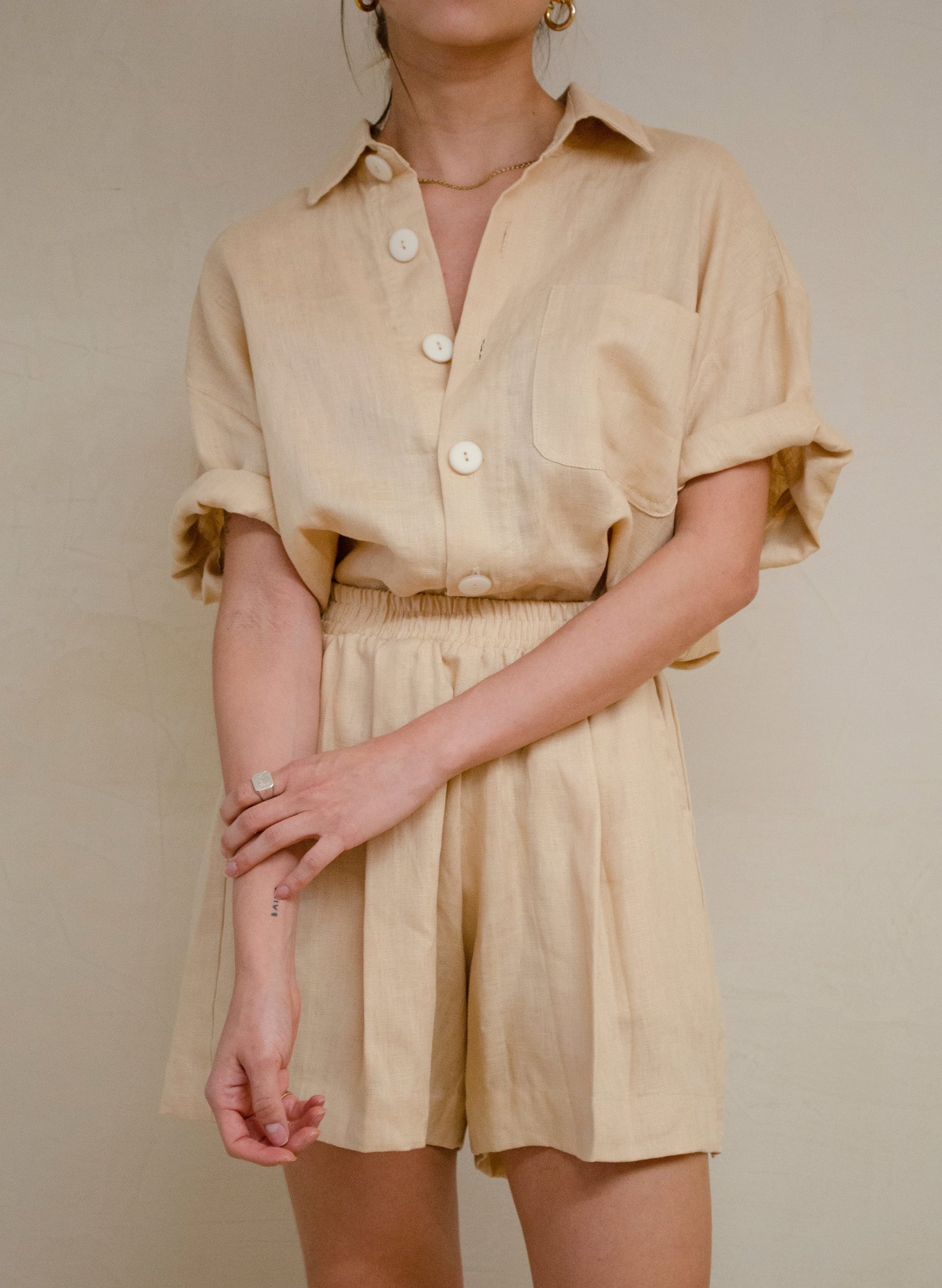 Camisa Dancer de Lino - Arena - imagen 3