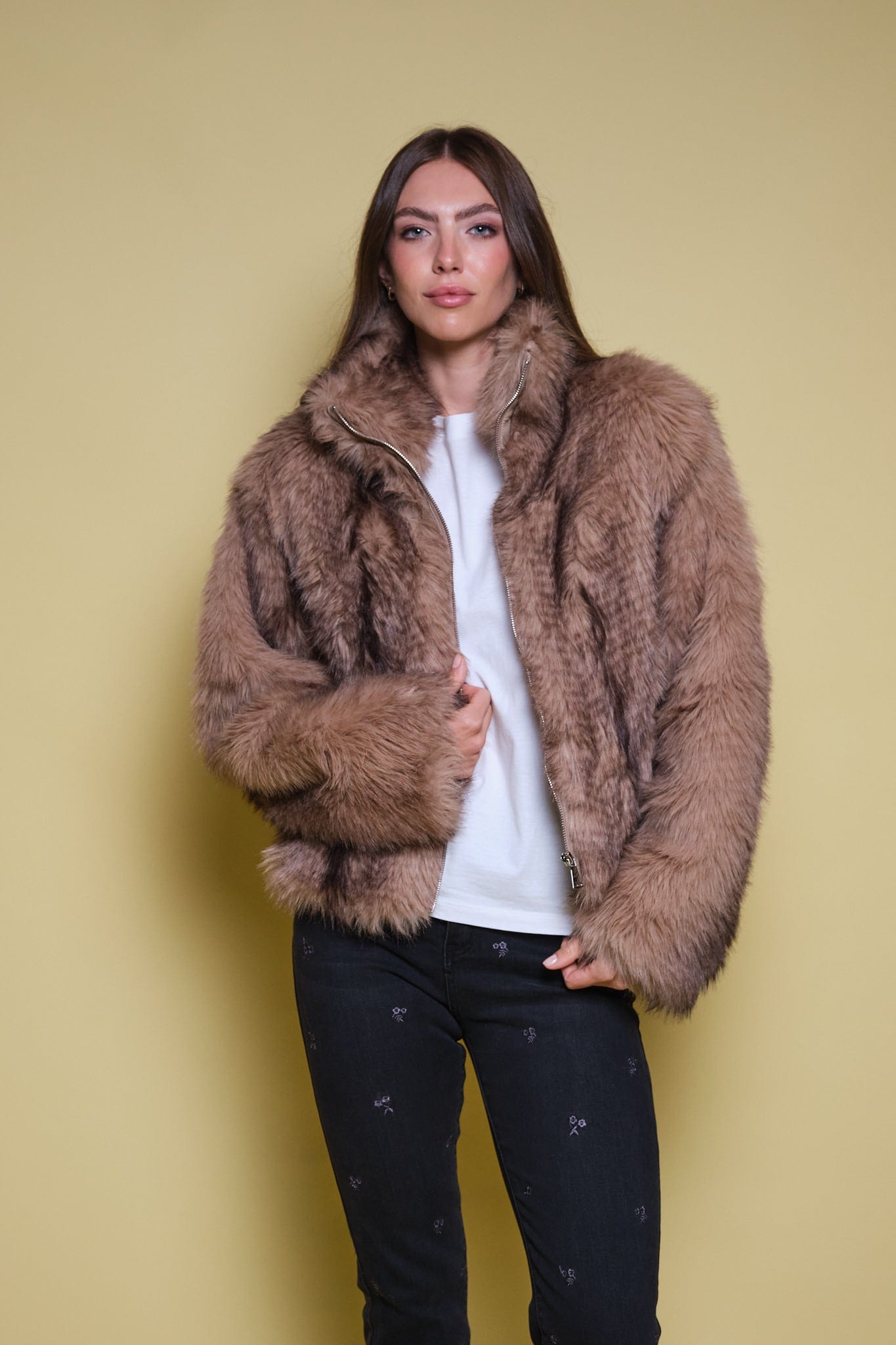 CHAQUETA FAUX FUR CUELLO FUNNEL - imagen 8