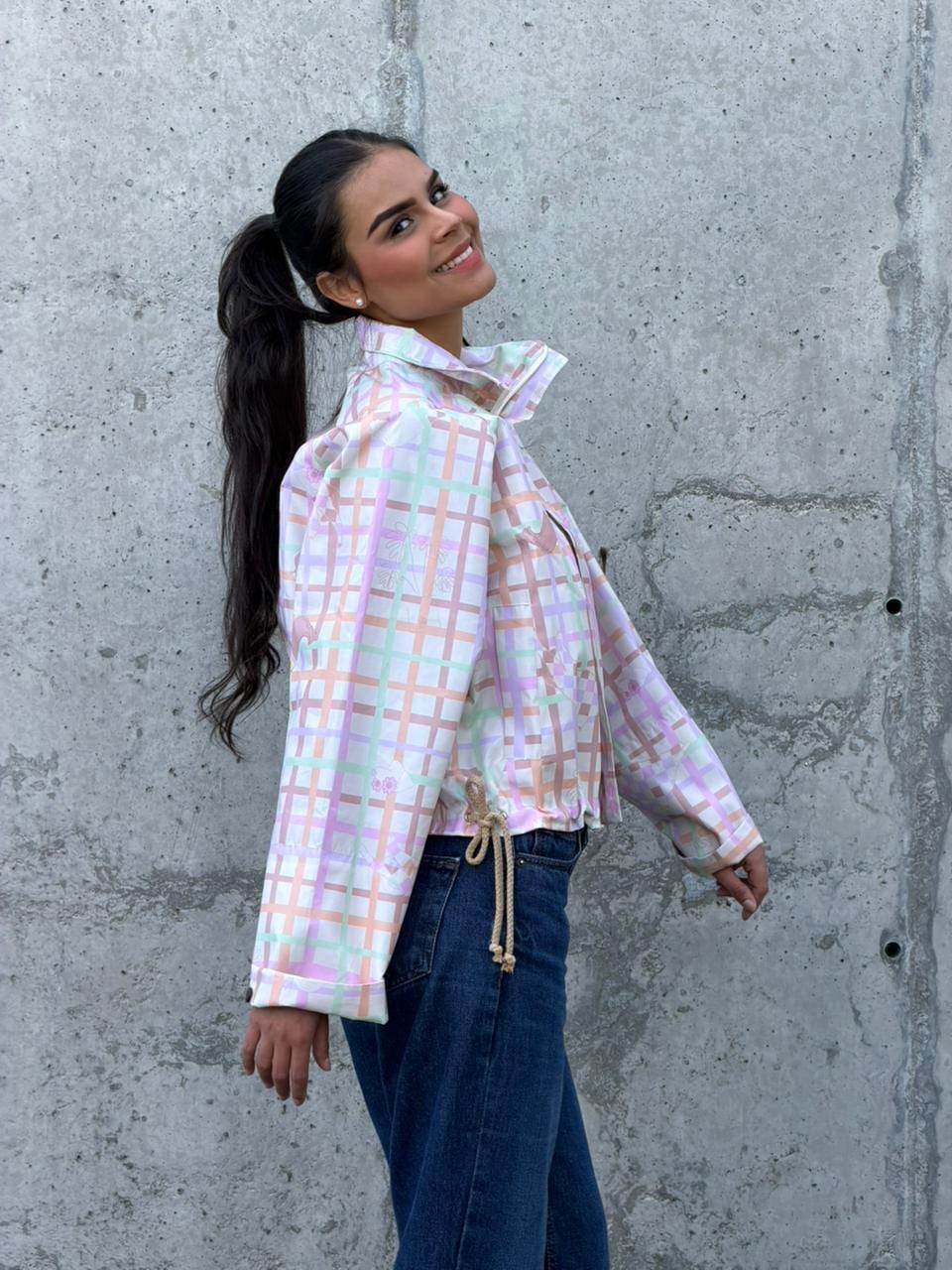 Chaqueta Boxy Crema - imagen 1