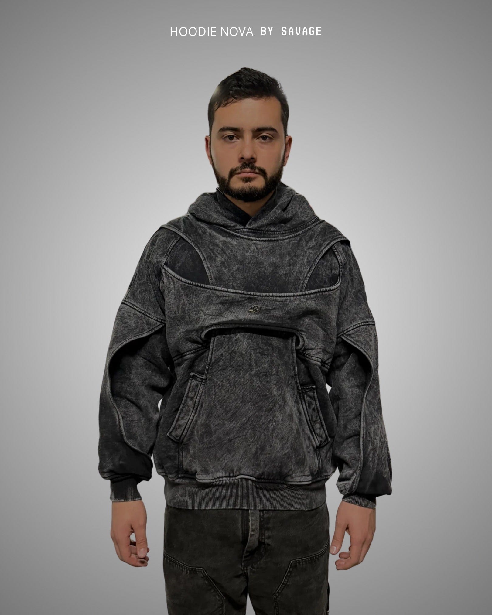 Hoodie Nova Acid Wash 400 gramos - imagen 3