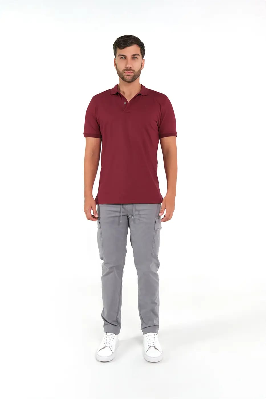 Camiseta Polo 100% Algodón Vinotinto - imagen 2