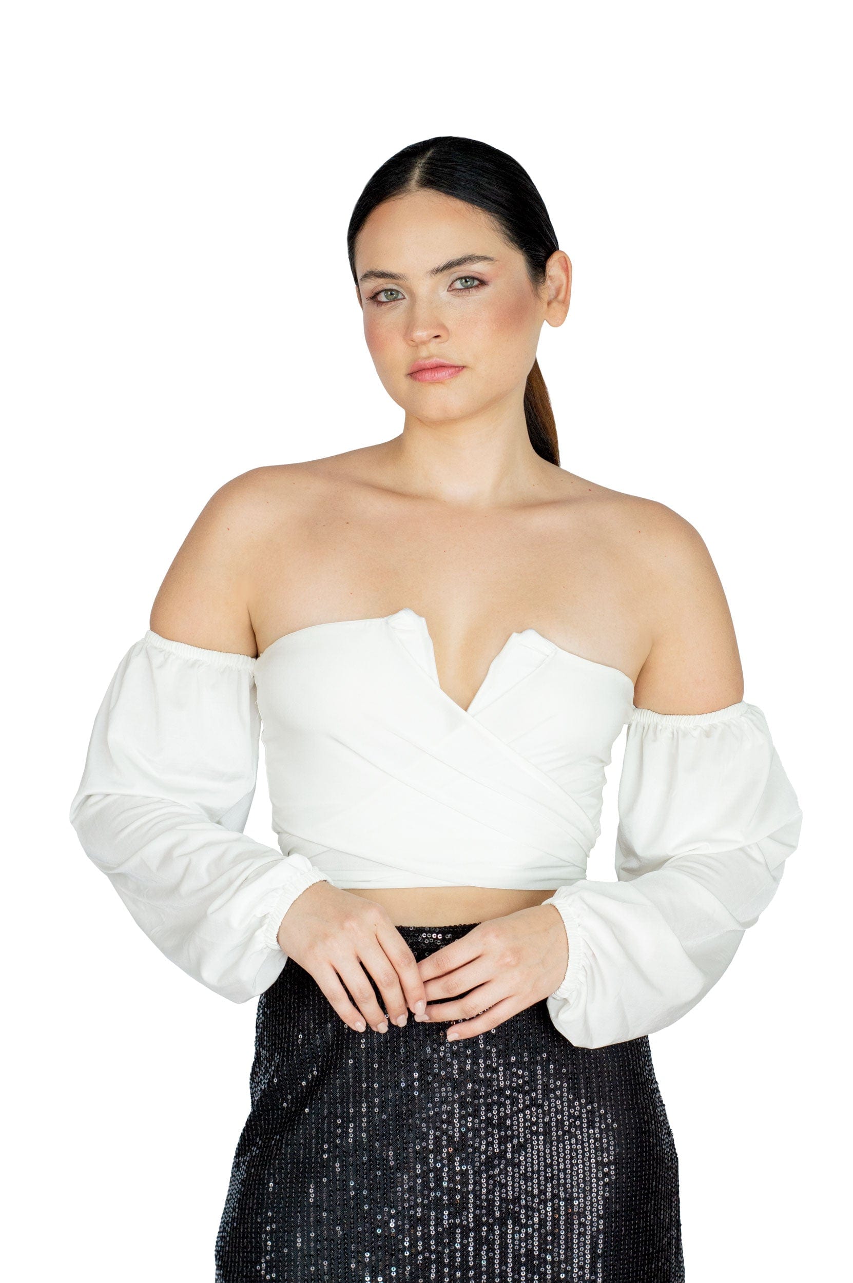 V KNOT CROP TOP - imagen 1