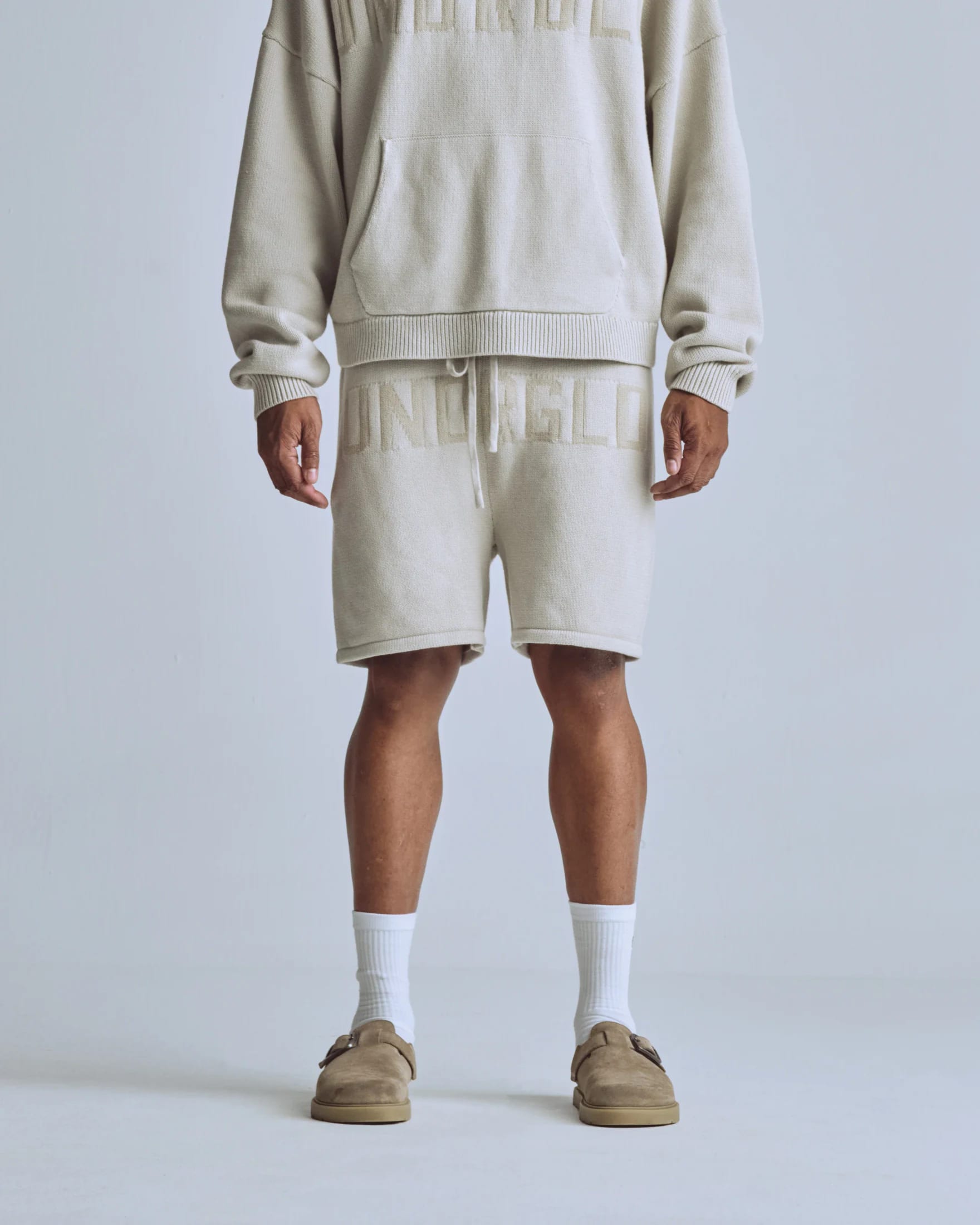 Basics UNDRGLD Knitted Shorts Cream - imagen 8
