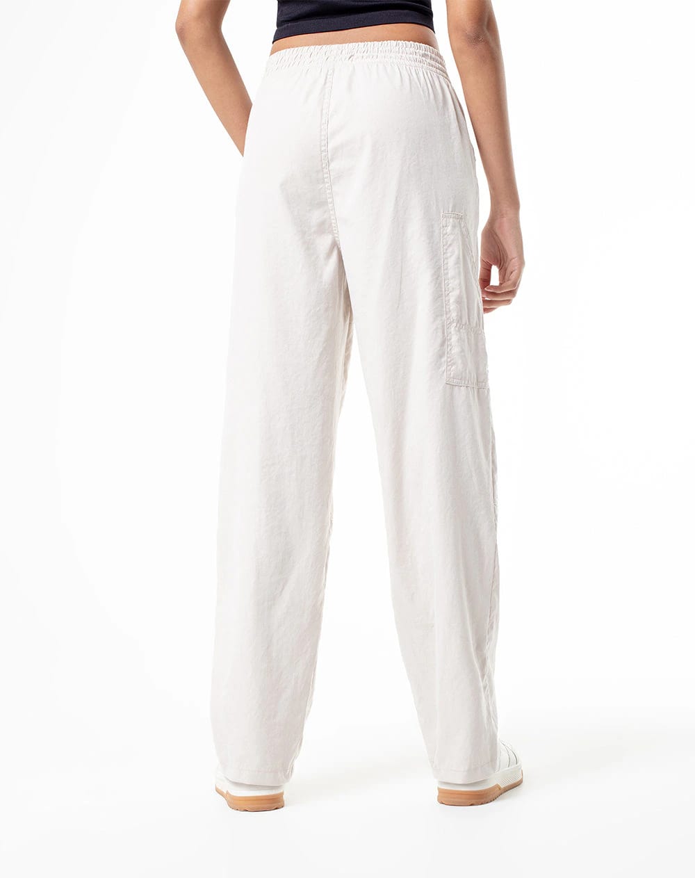 Pantalón recto tiro medio habano mujer - imagen 3