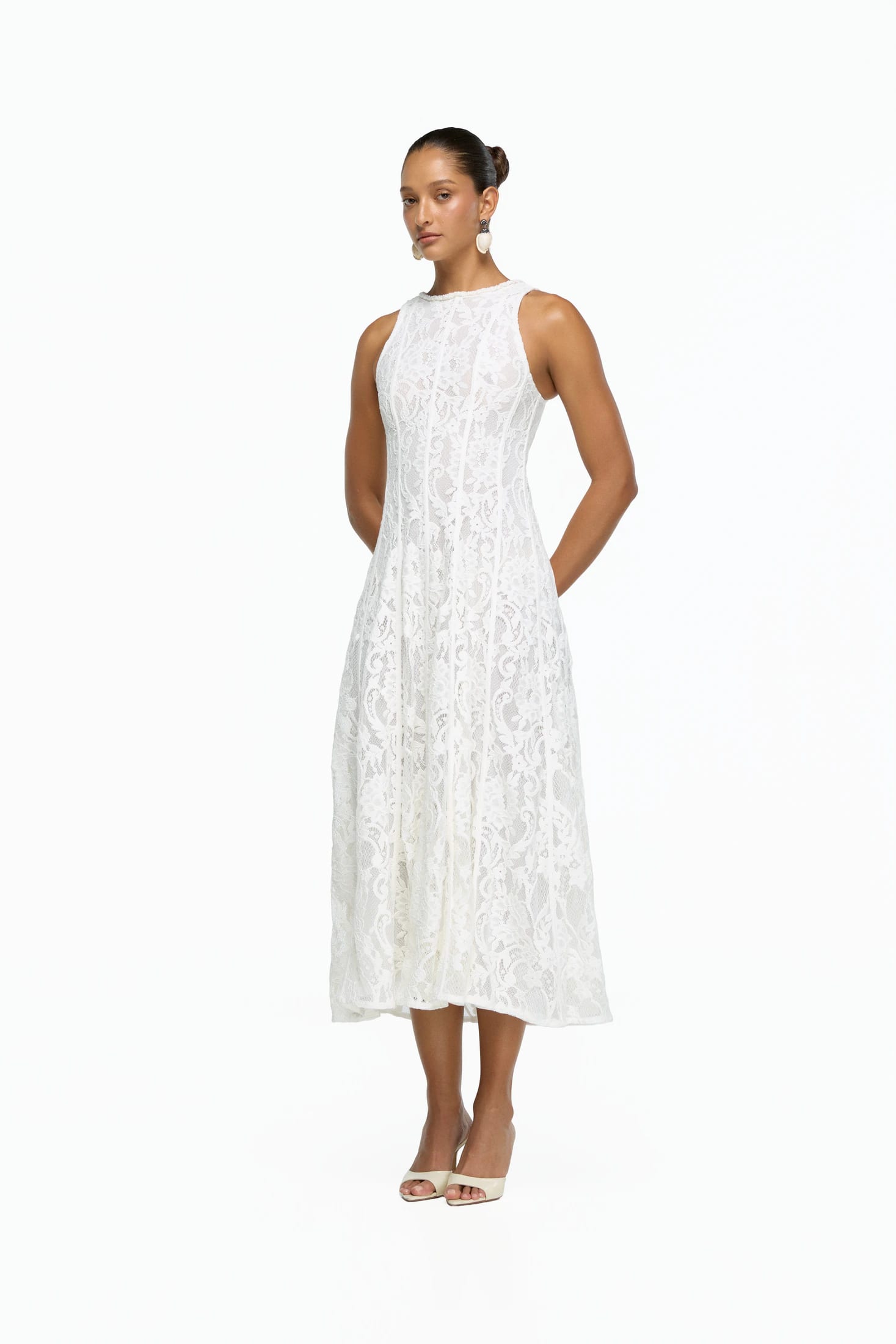 ANTOINETTE MIDI DRESS WHITE - imagen 3