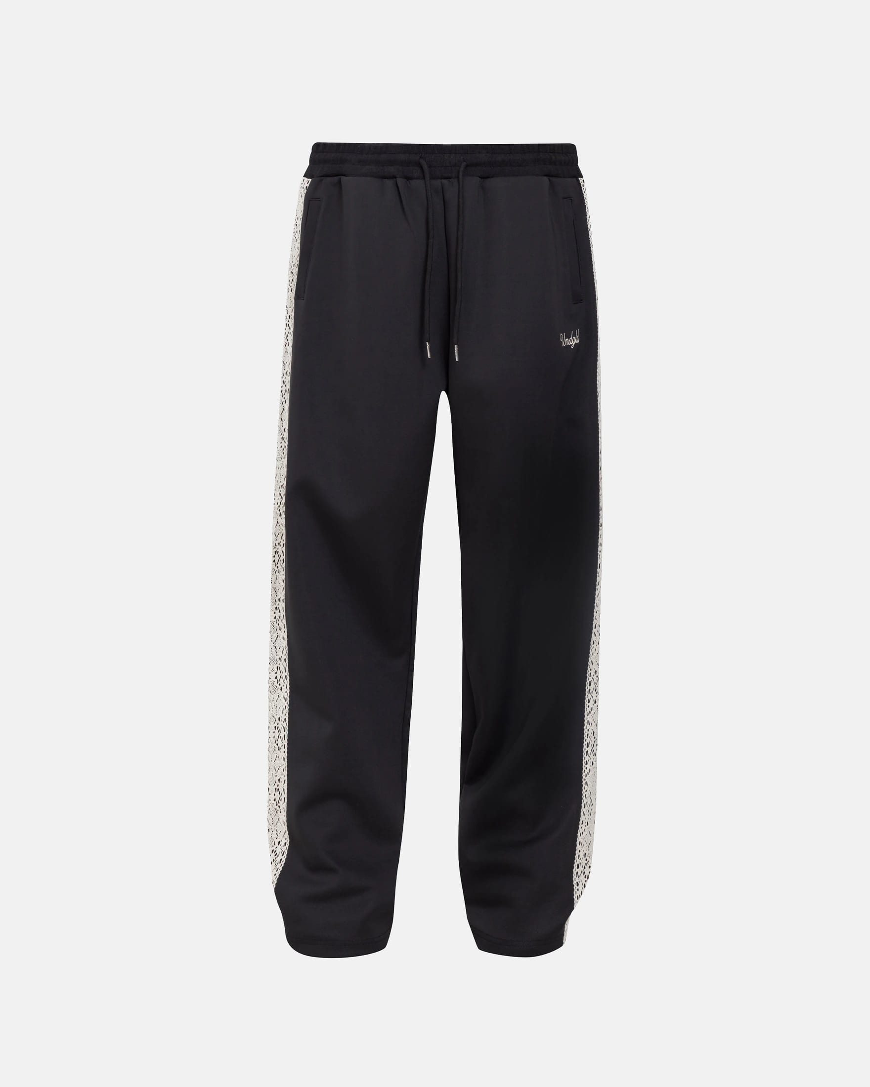 Basics Undgld Lace-panel Track Pants Black - imagen 1