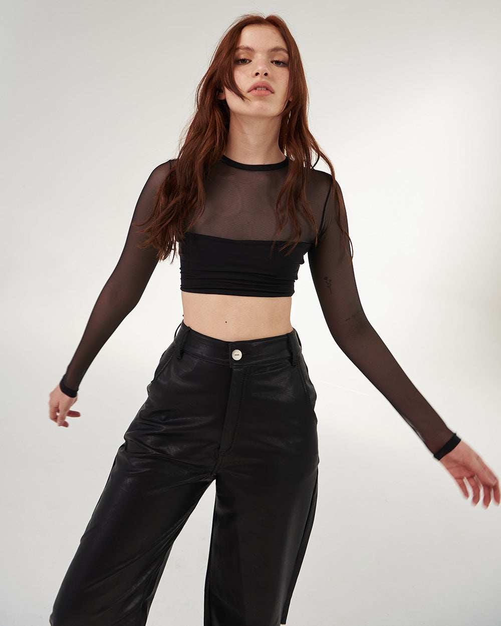 BLACK MESH TOP - imagen 5