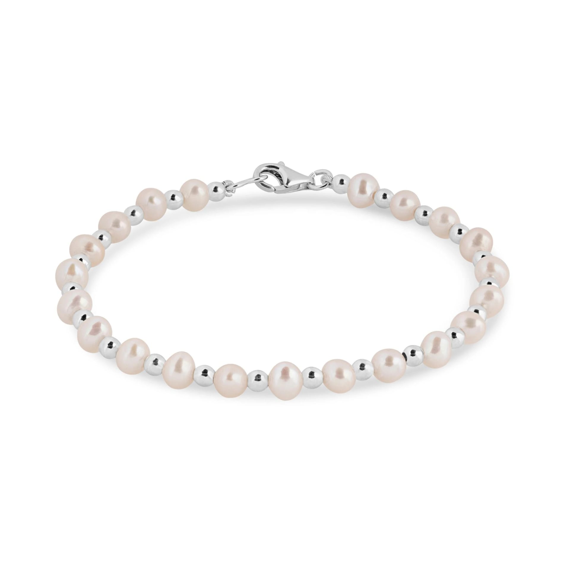 Pulsera de Perlas & Balines en Plata - imagen 1