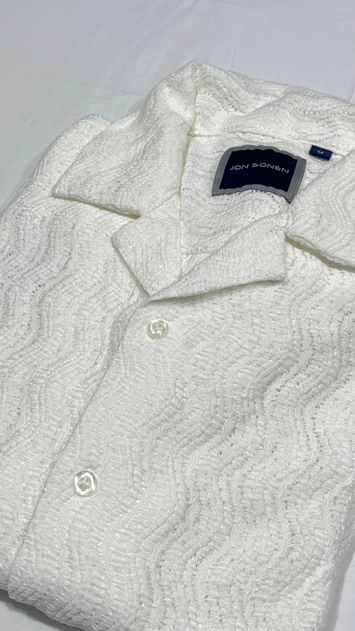 Camisa con textura manga corta para hombre Jon Sonen 027225010 - imagen 2