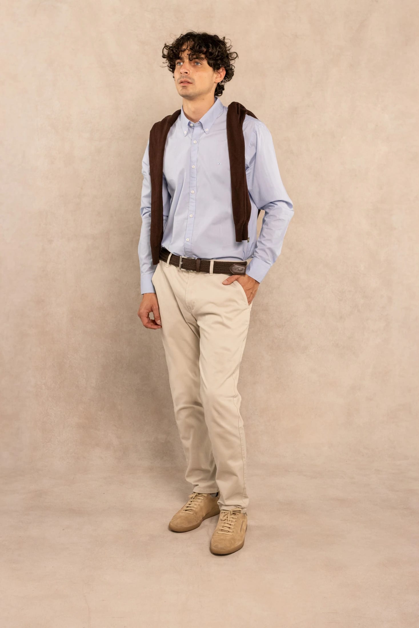 Camisa Antimanchas Popelina Light Blue - Talla Regular - imagen 2