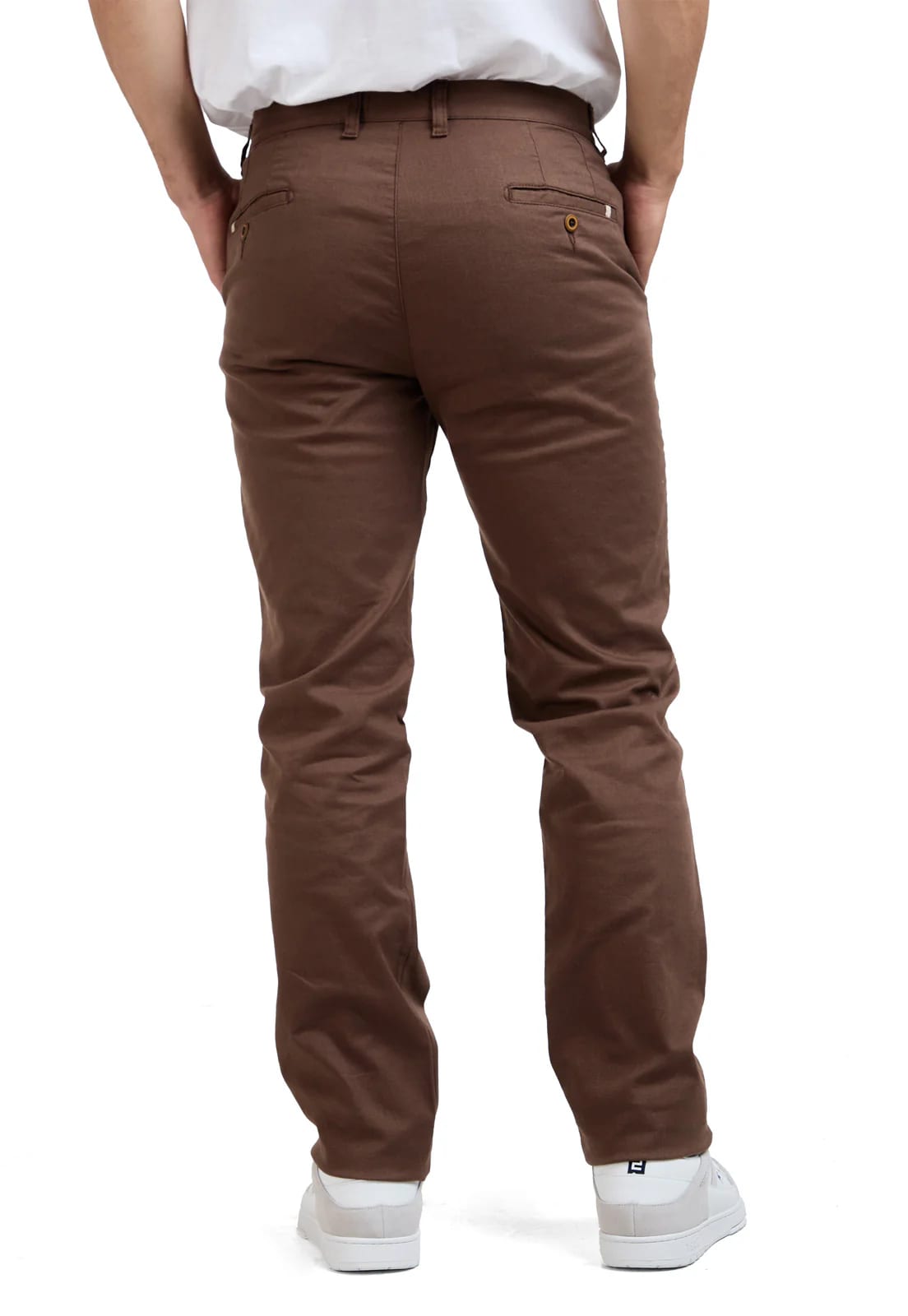 Pantalon dril cafe con spandex - imagen 7