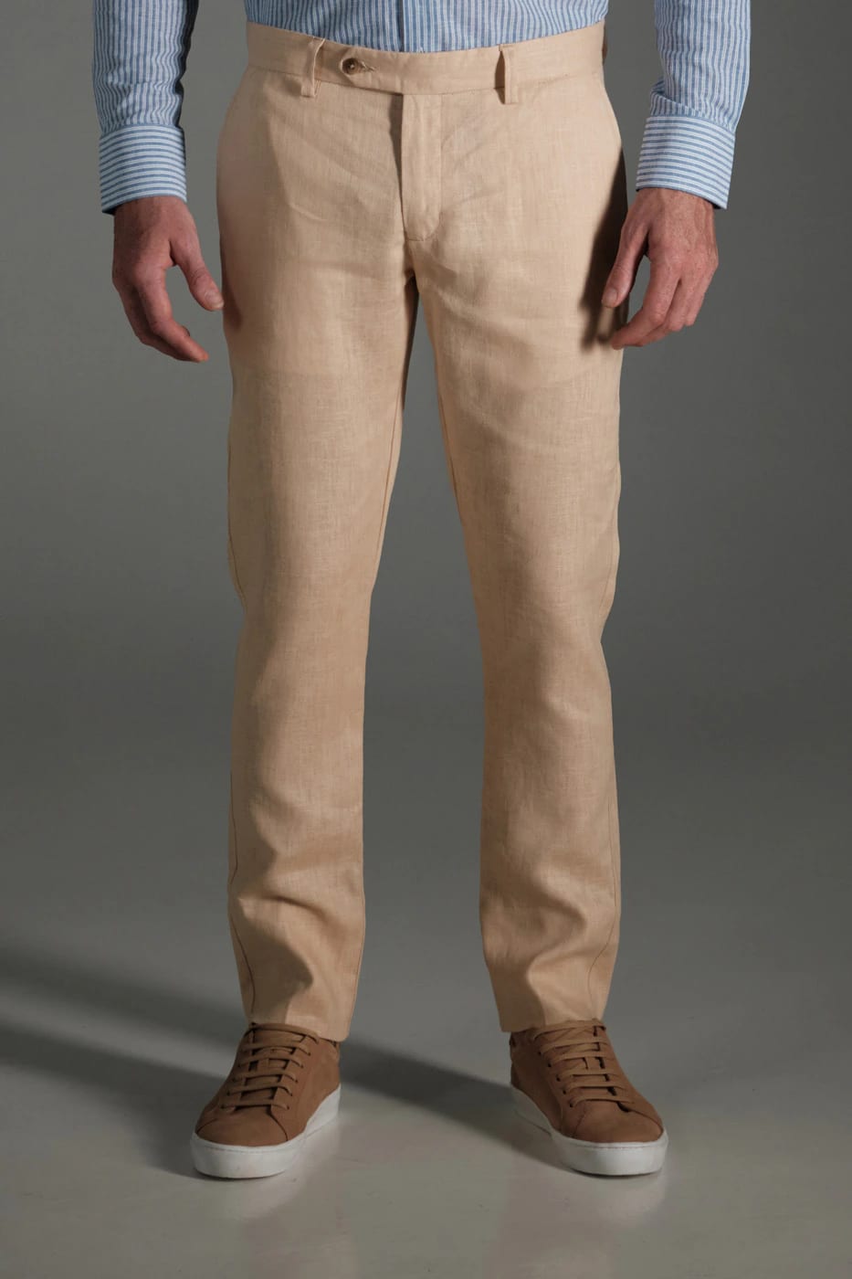 Pantalón Slim Lino Beige - imagen 2