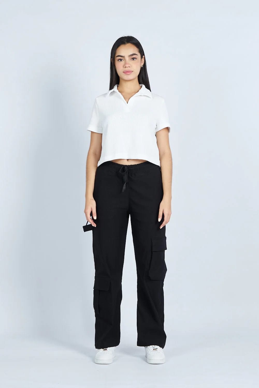 Lounge cropped Polo textura Blanca | Drop 03 | - imagen 3