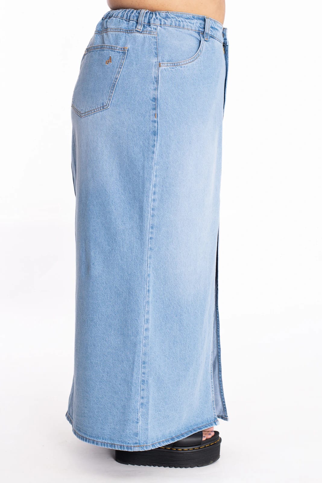 Falda Larga Denim Azul Claro 437 - imagen 4