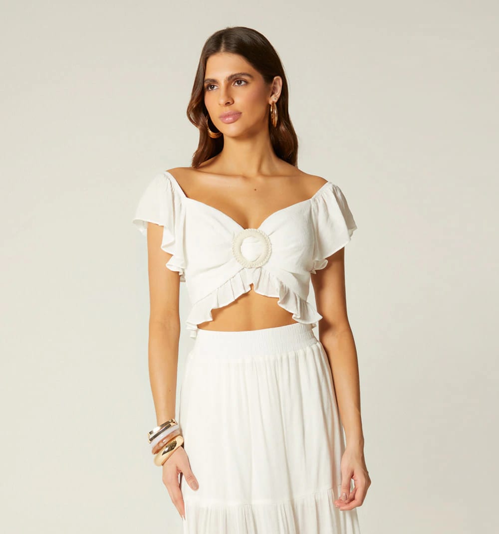 Blusa  hombros descubiertos - imagen 3