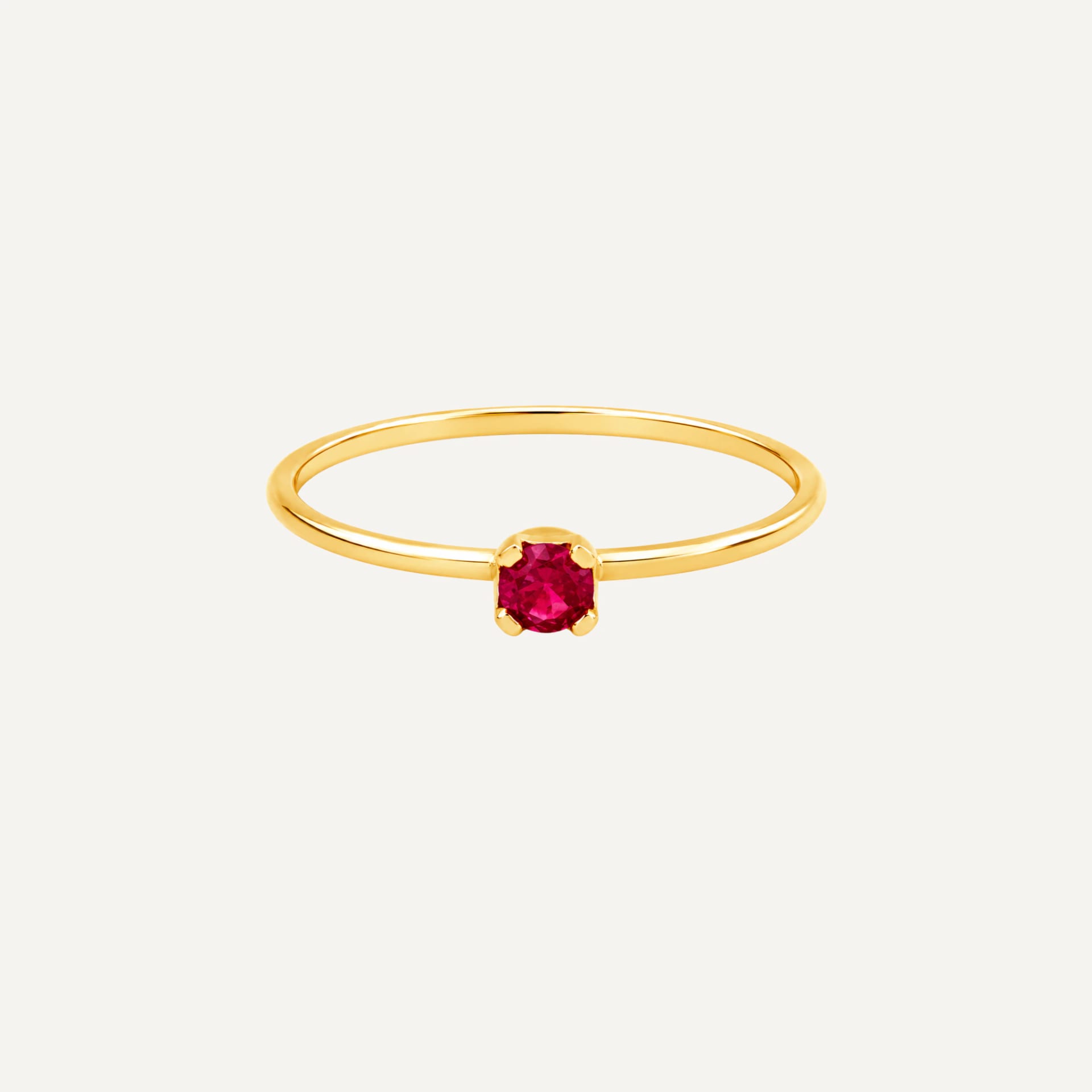 Anillo Birthstone liso - imagen 2