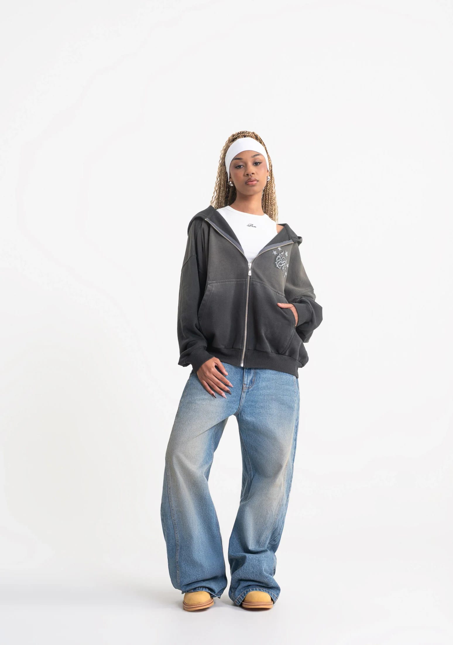 Rustic zipper hoodie - imagen 12