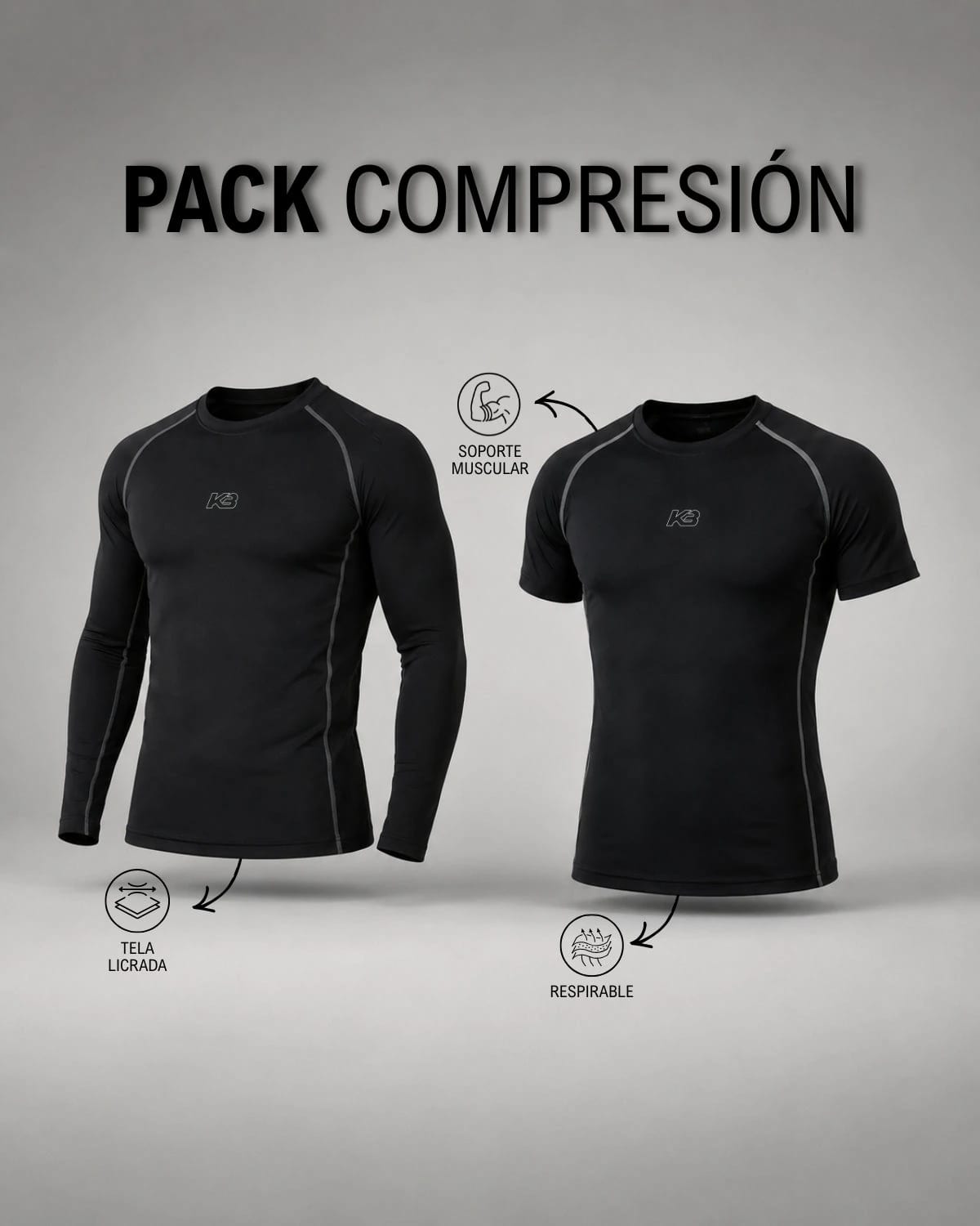 Pack Compresion X2 Ref 383 y 381 | KBMEN RF.416 - imagen 2