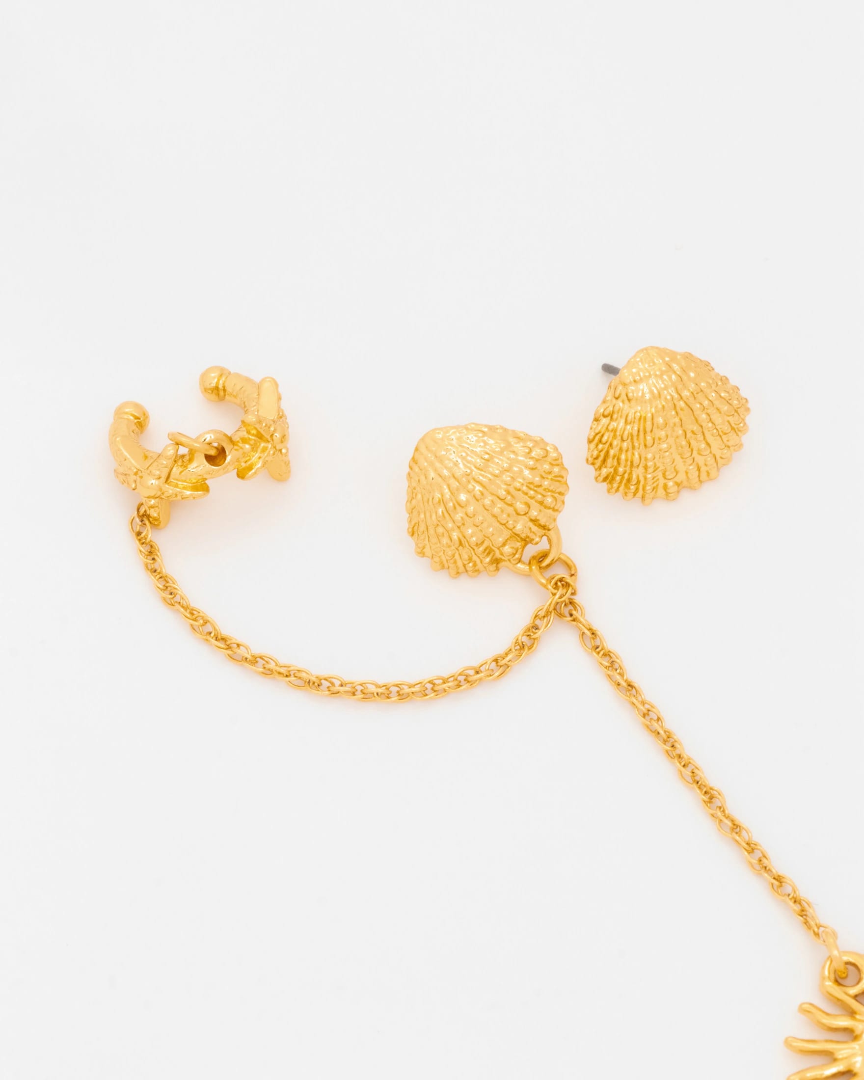 Aretes Solitario Concha - imagen 3