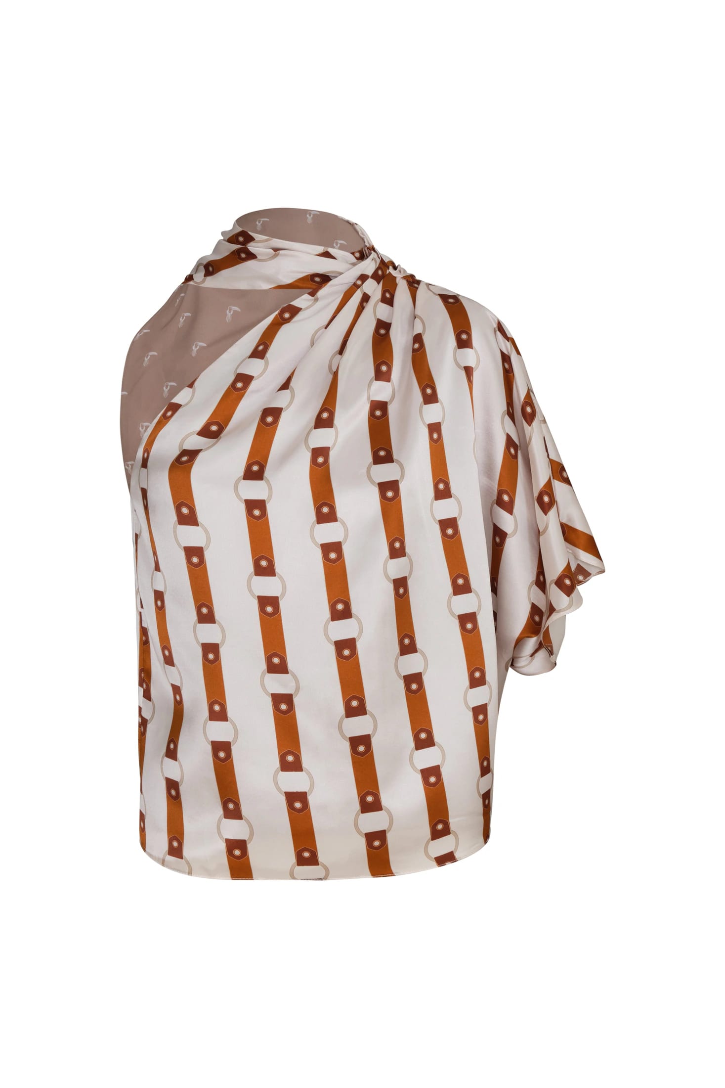 Chiminango Satin Silk Blouse / Horse Reins - imagen 1
