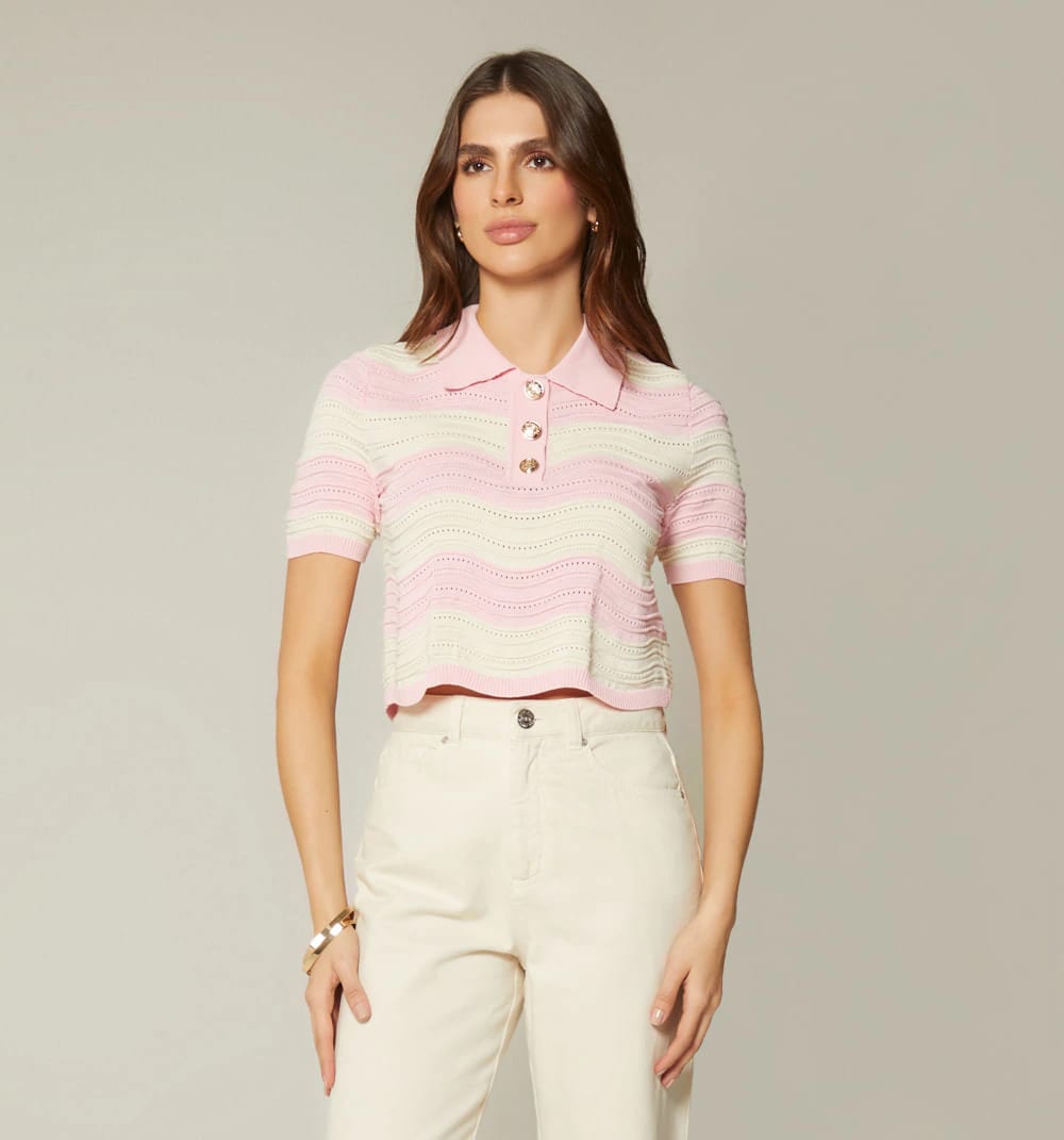 Blusa boxi tipo polo - imagen 6