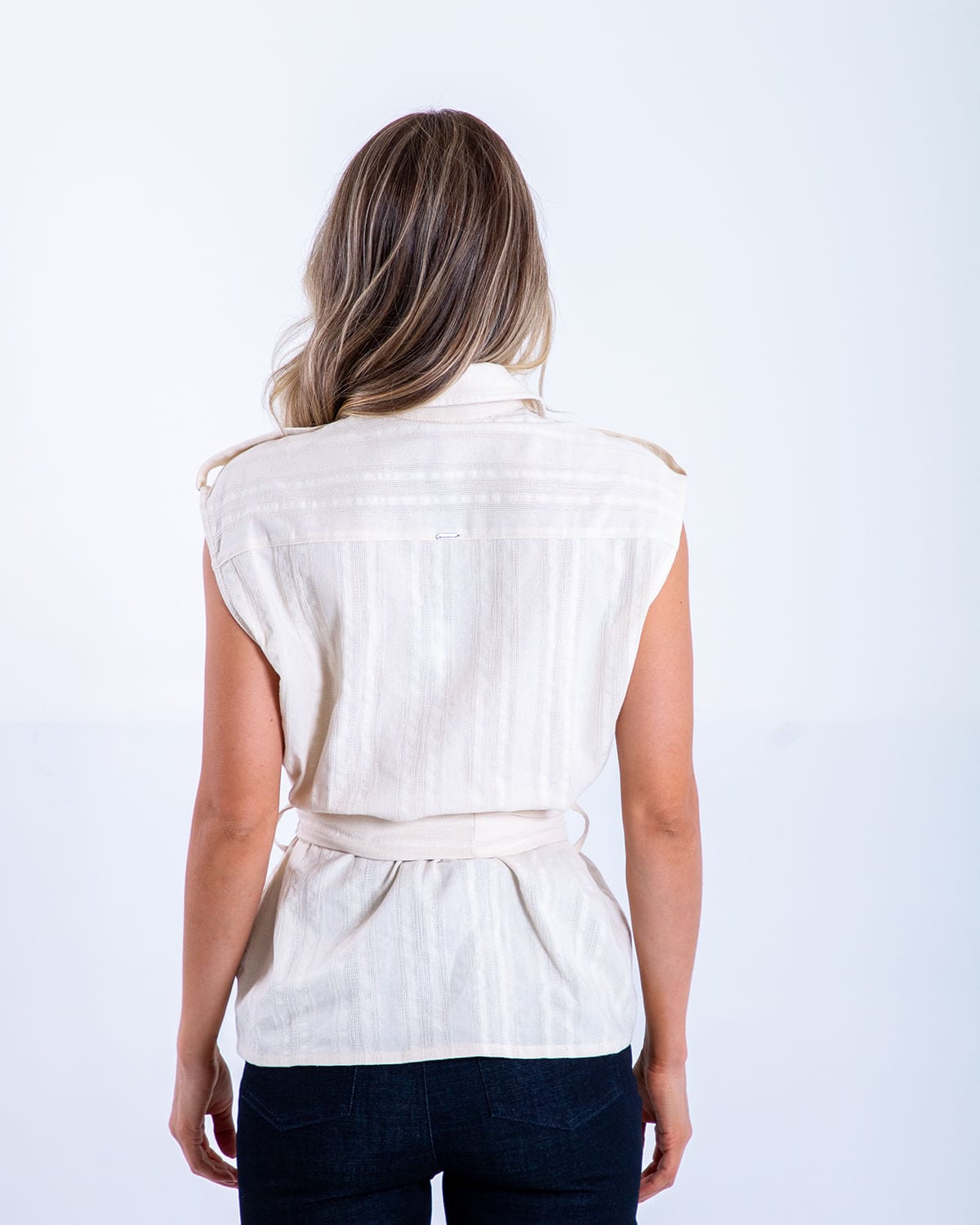 Camisa ivory manga sisa para mujer - imagen 3