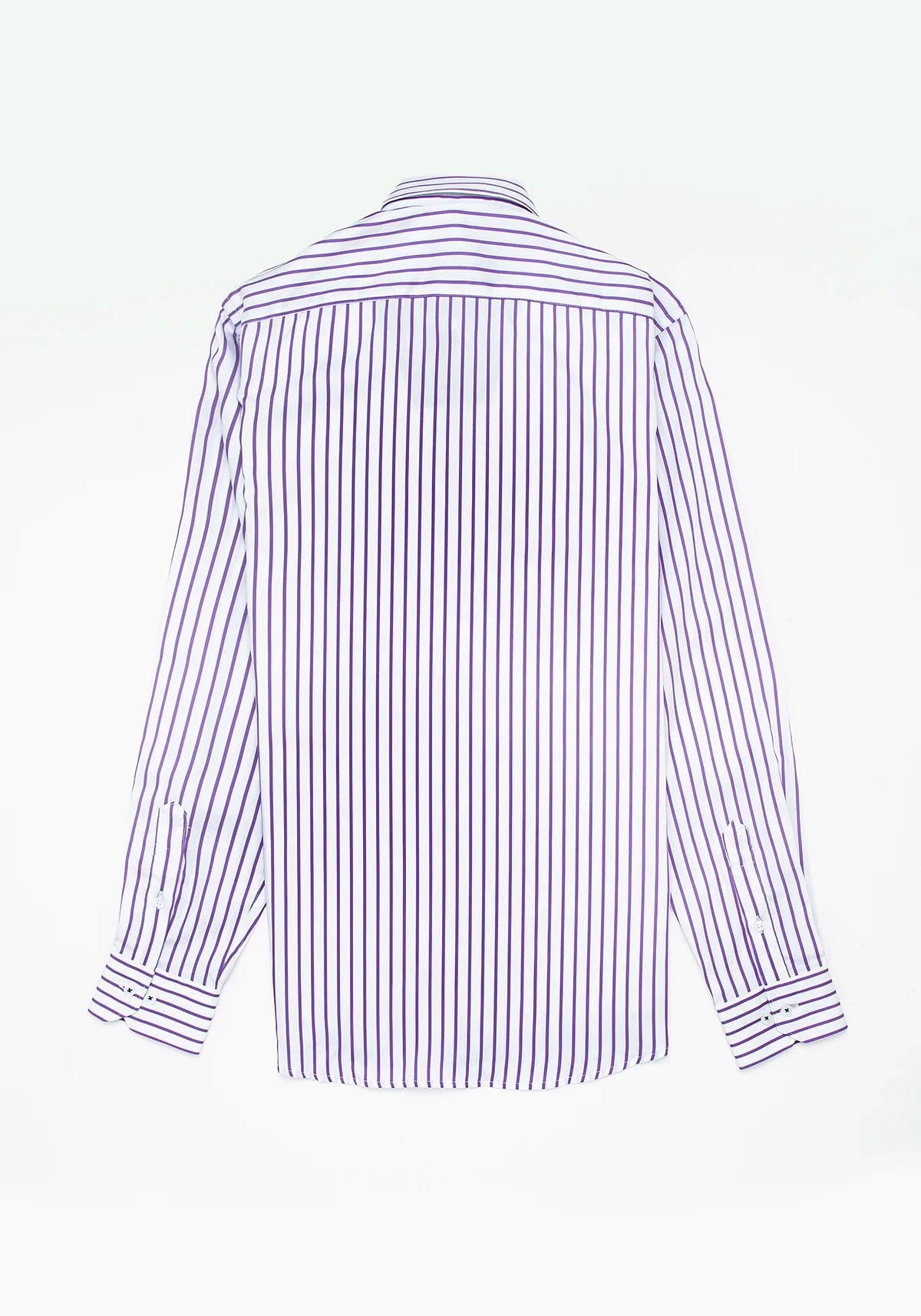 Camisa Sarga Raya Algodón Lila - imagen 4