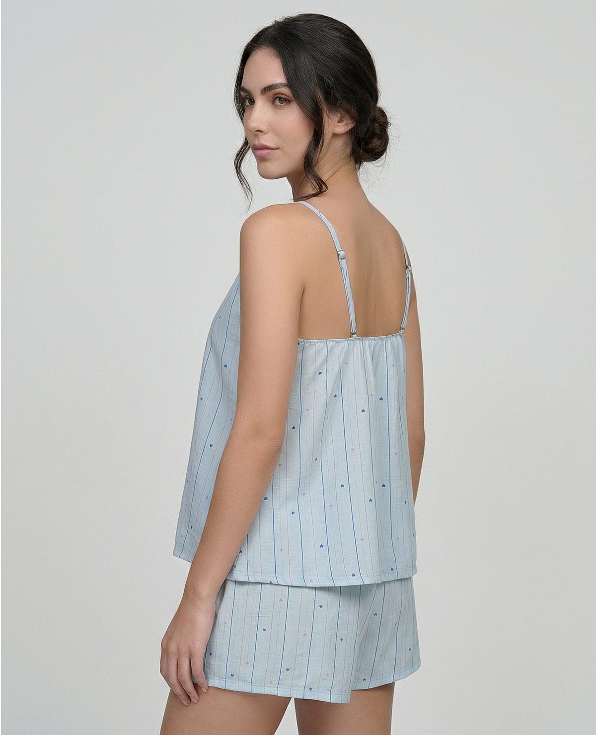Pijama de Short | Blusa escote en V | Tiras ajustables - imagen 2