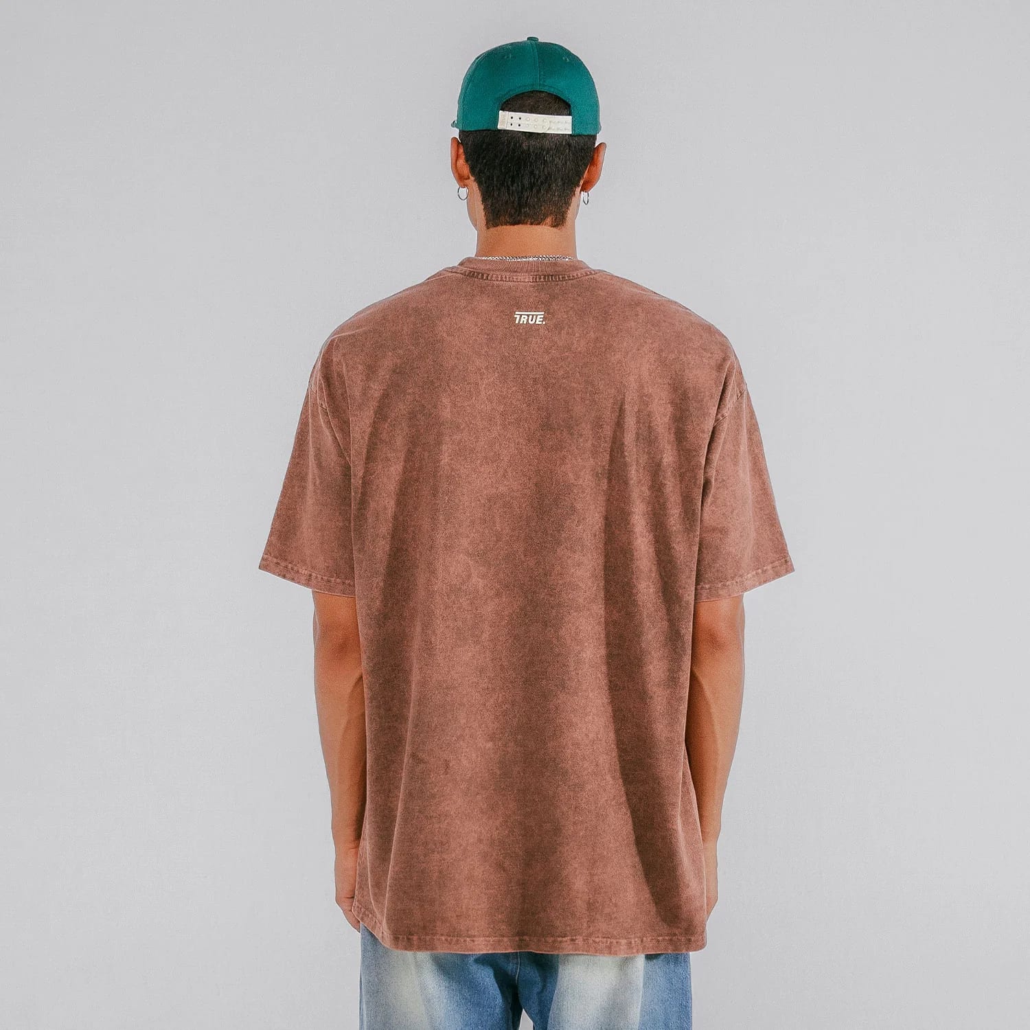 Oversized Washed T- Shirt - Brown - imagen 4