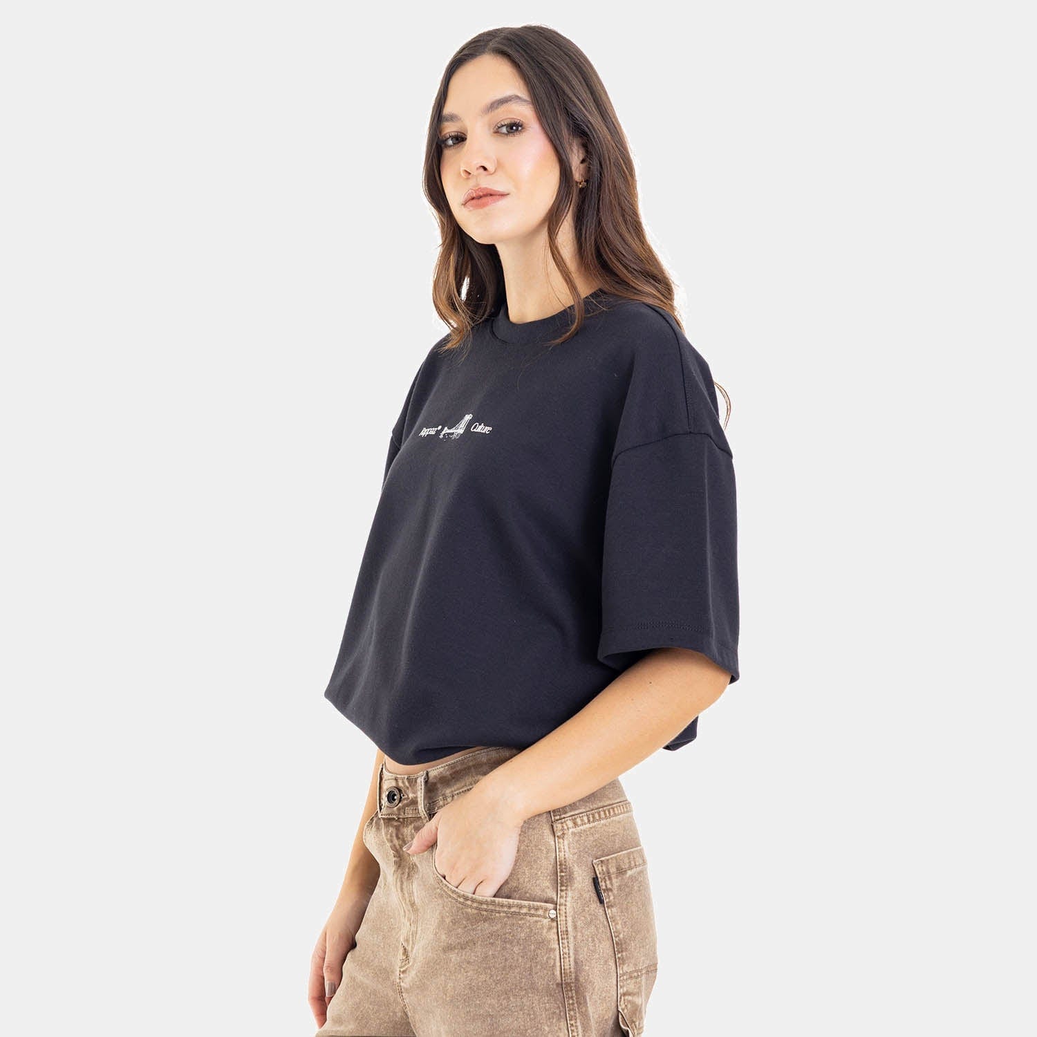 Boxy Fit Tee Brooklyn Bridge Negro - imagen 5