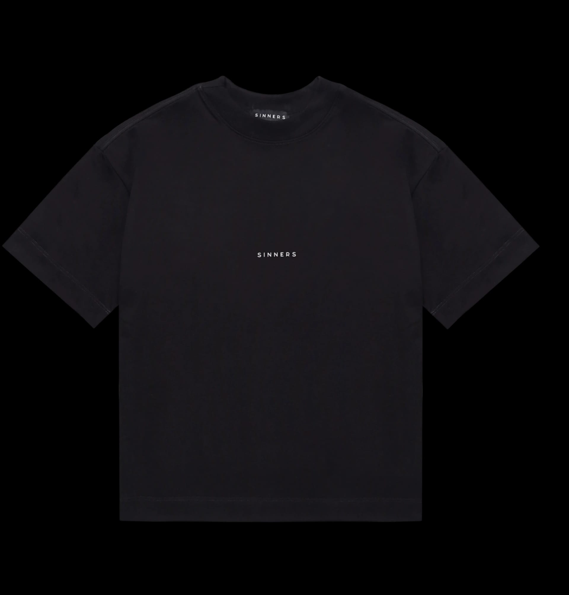CENTER LOGO BLACK T-SHIRT - imagen 1
