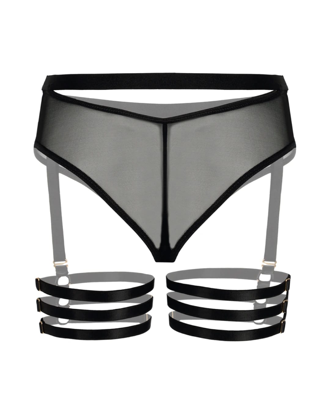 Panty alto con ligueros - SO SEXY NEGRO Tallas: S-L-XL - imagen 5