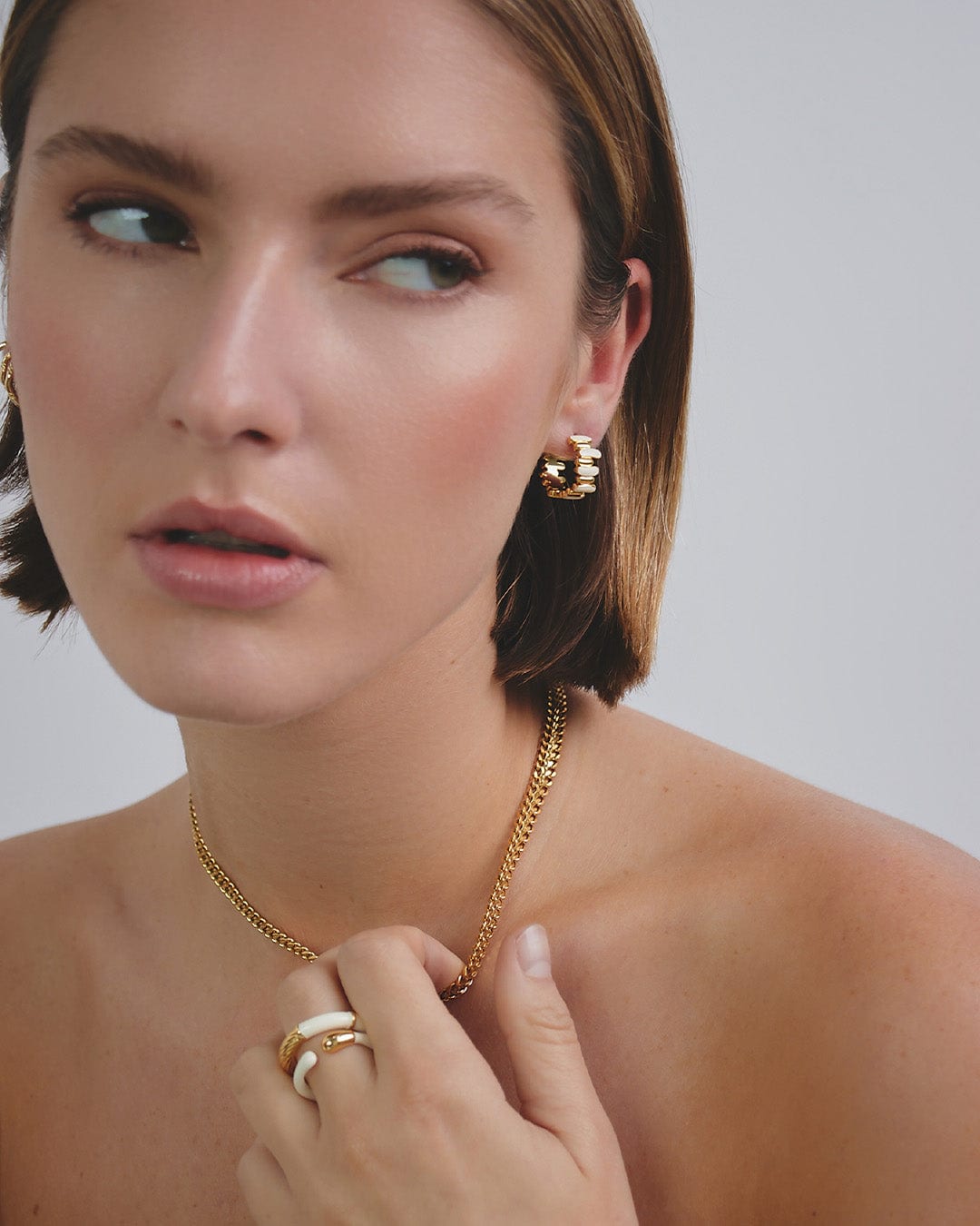 Collar Trenzado Ancho Acero Inoxidable - imagen 2