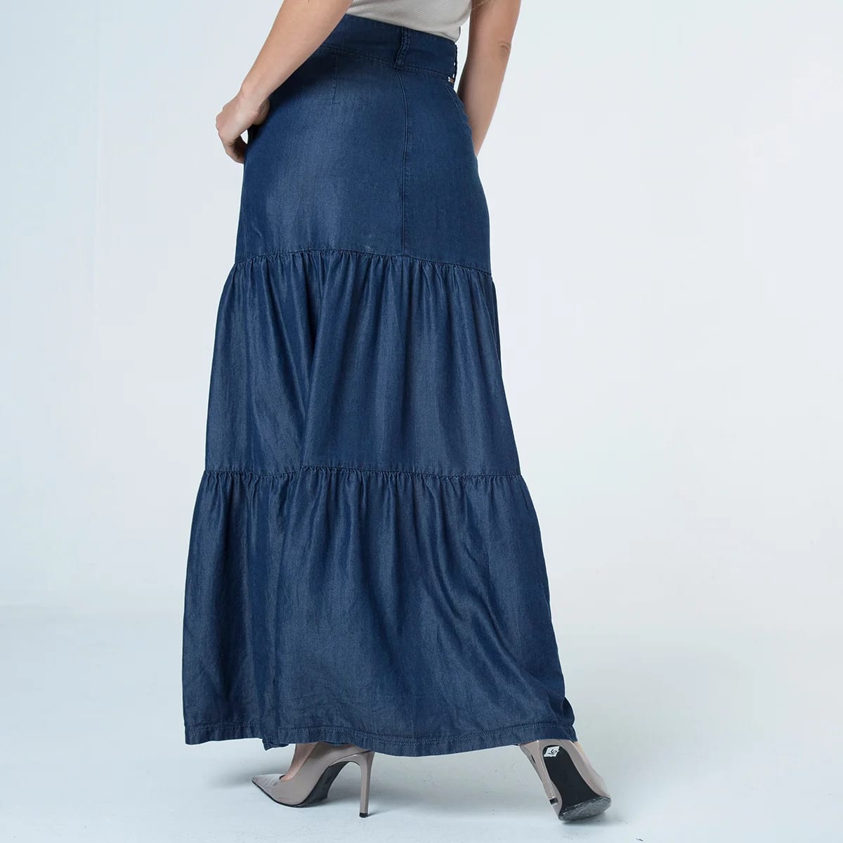 Falda Larga Denim Drk - imagen 4